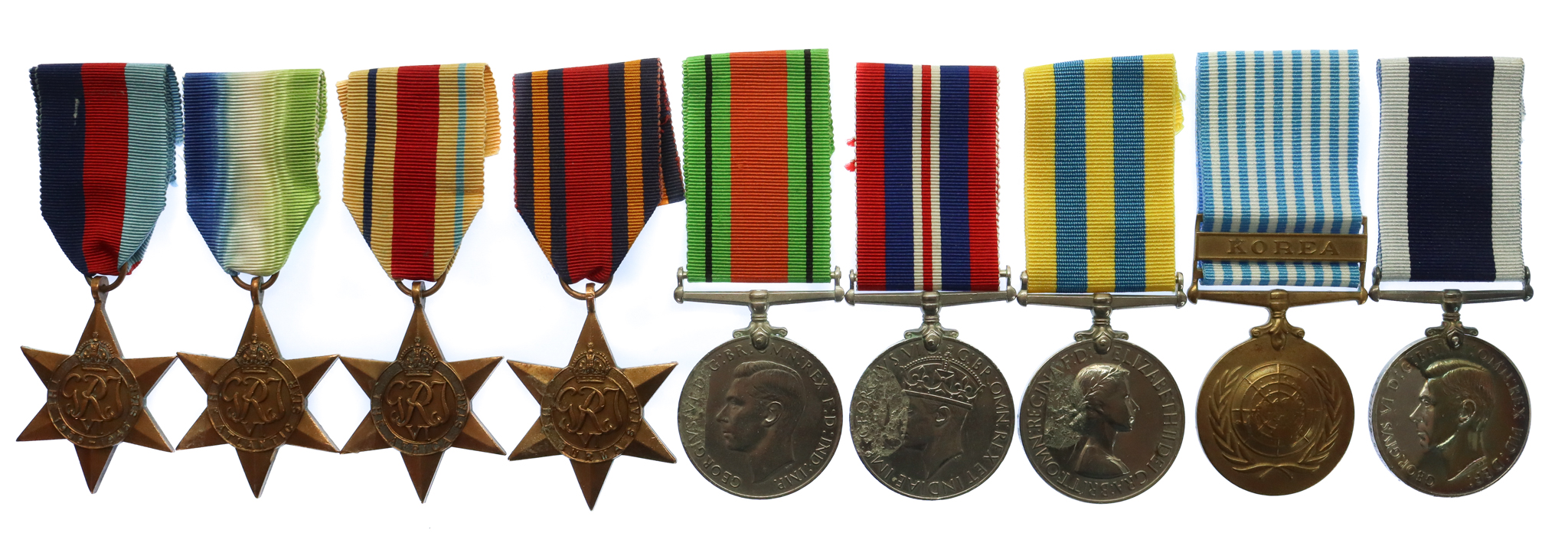 WW2 and Korean War Royal Navy Long Service & Good Conduct Medal Group of Nine - Regulating Petty Officer N. Hocking, Royal Navy