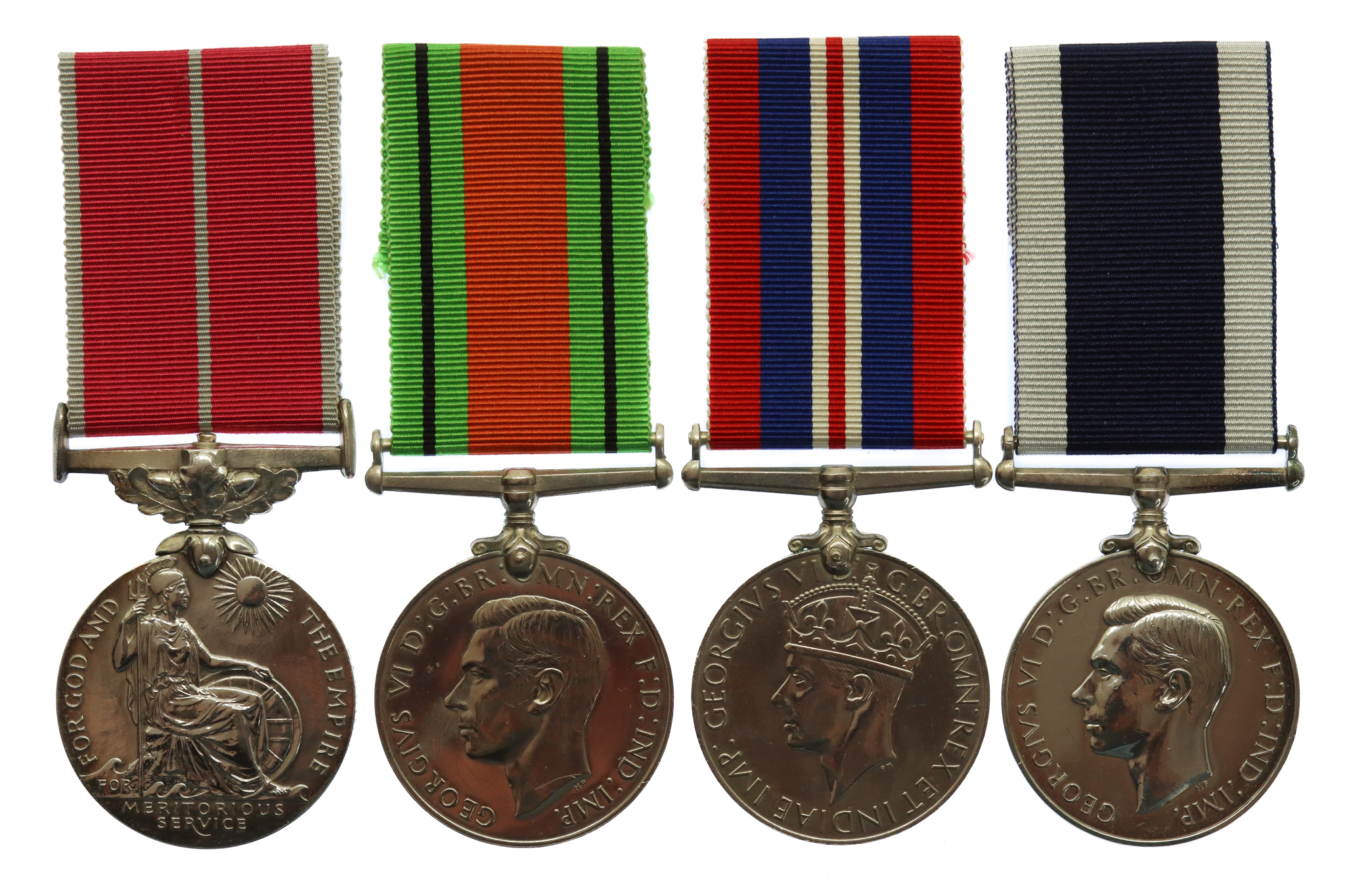 WW2 British Empire Medal (Military) and Royal Navy Long Service & Good Conduct Medal Group of Four - Petty Officer Telegraphist F.J.H. Mears, Royal Navy