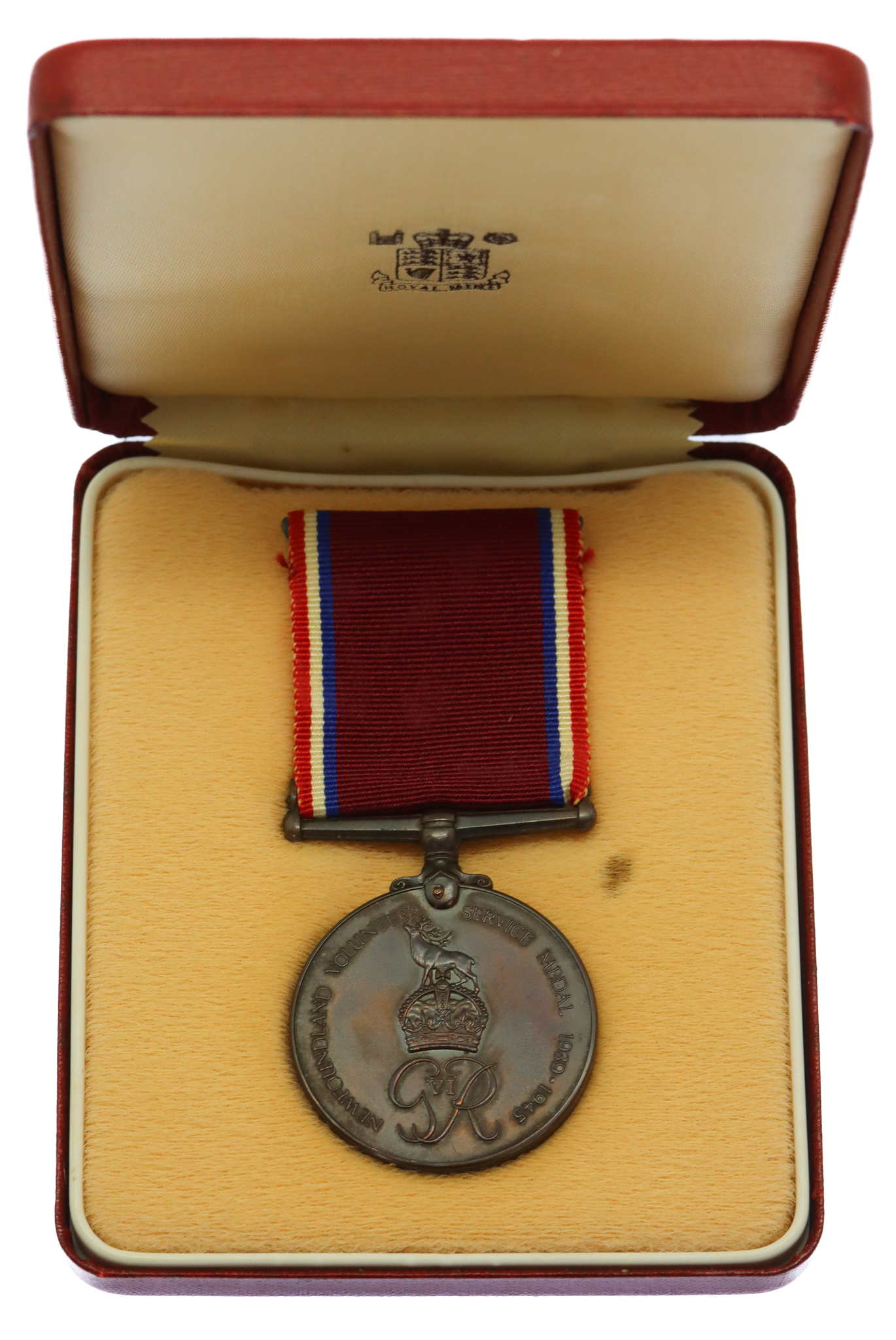 WW2 Newfoundland Volunteer Service Medal 1939-45 in Box of Issue