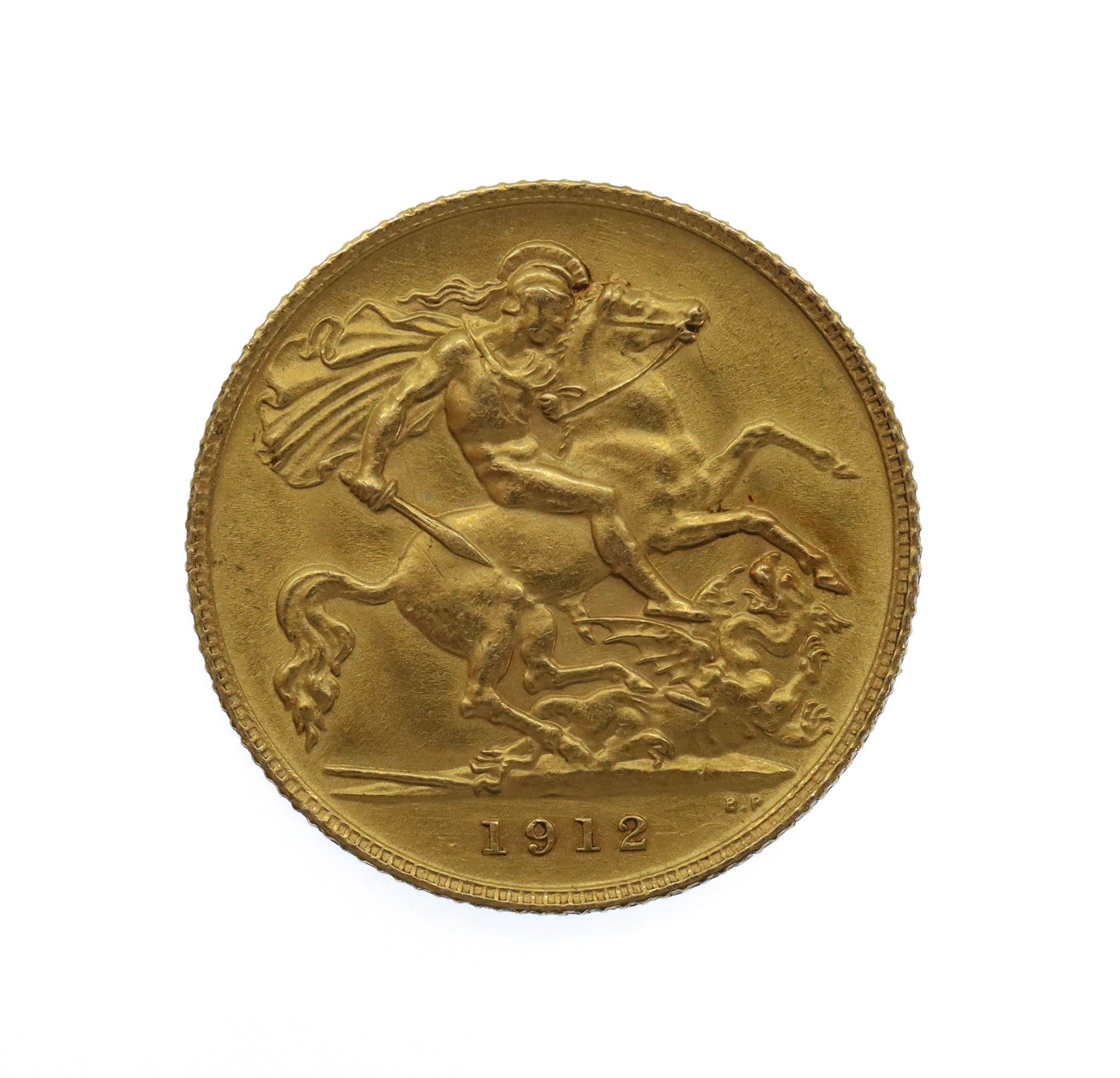 1912 George V Gold Half Sovereign Coin