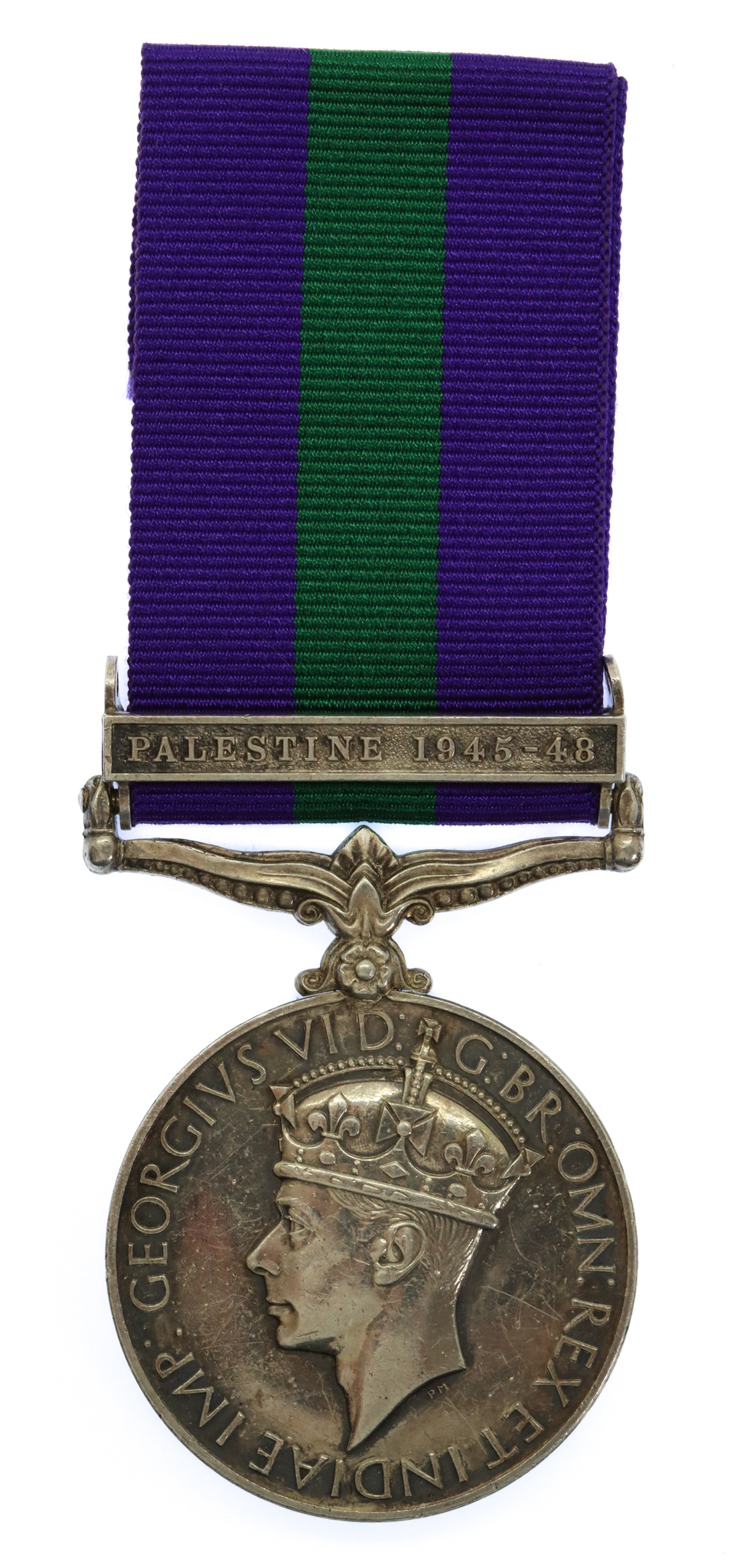 General Service Medal (Clasp - Palestine 1945-48) - Cpl. K. Colley, Royal Army Service Corps