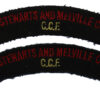 Pair of Daniel Stewarts and Melville College C.C.F. Cloth Shoulder Titles
