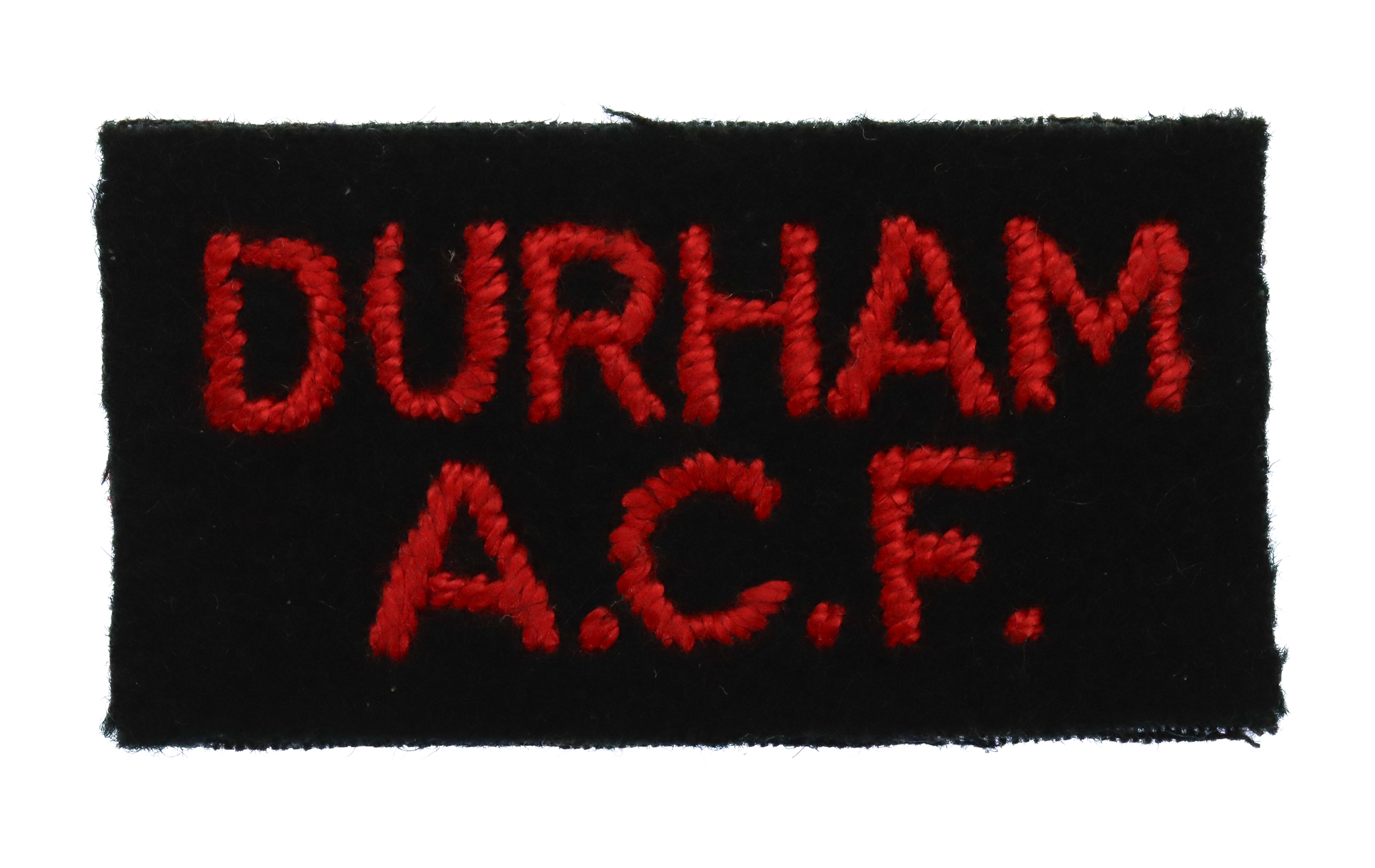 Durham A.C.F.  Cloth Shoulder Title