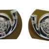 Pair of King's Own Yorkshire Light Infantry (K.O.Y.L.I.) Anodised (Staybrite) Collar Badges