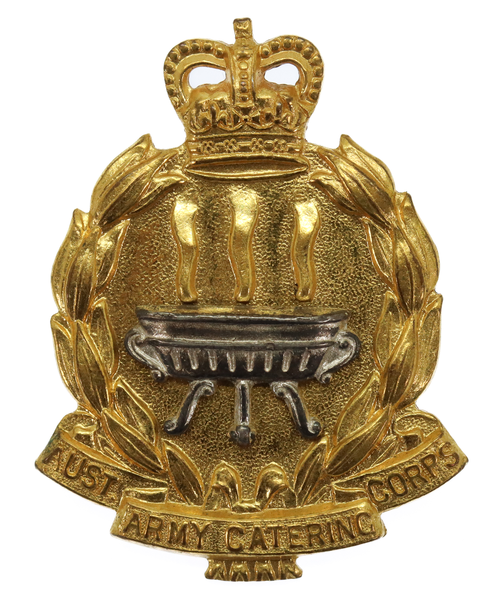 Australia Army Catering Corps Cap Badge - Queen's Crown