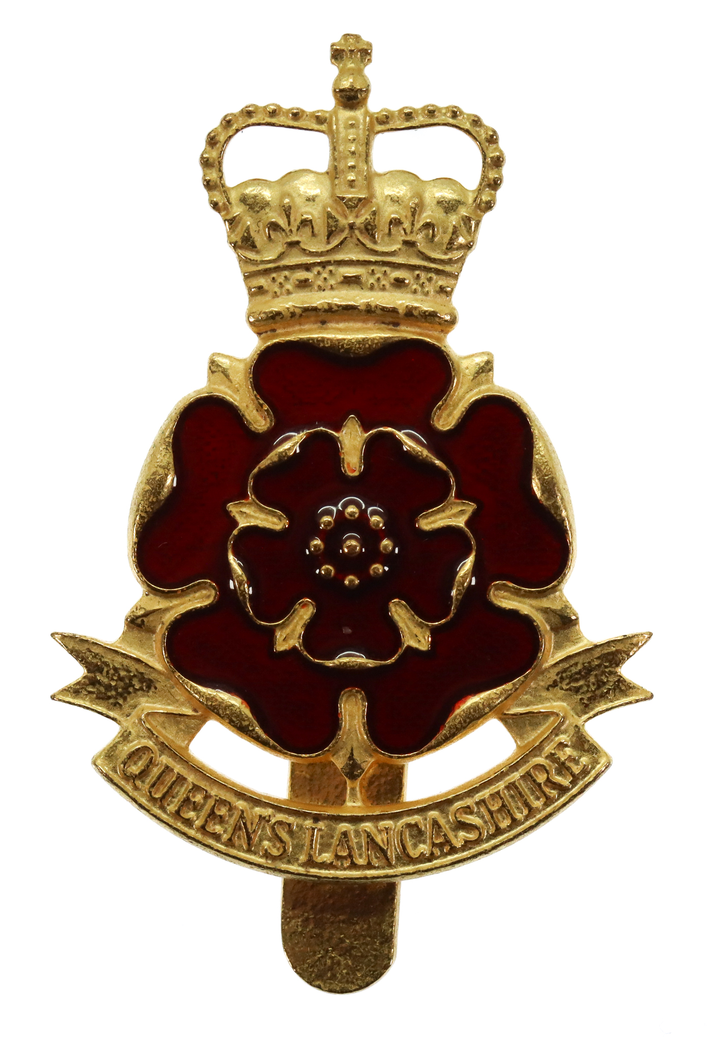 Queen's Lancashire Regiment Enamelled Cap Badge