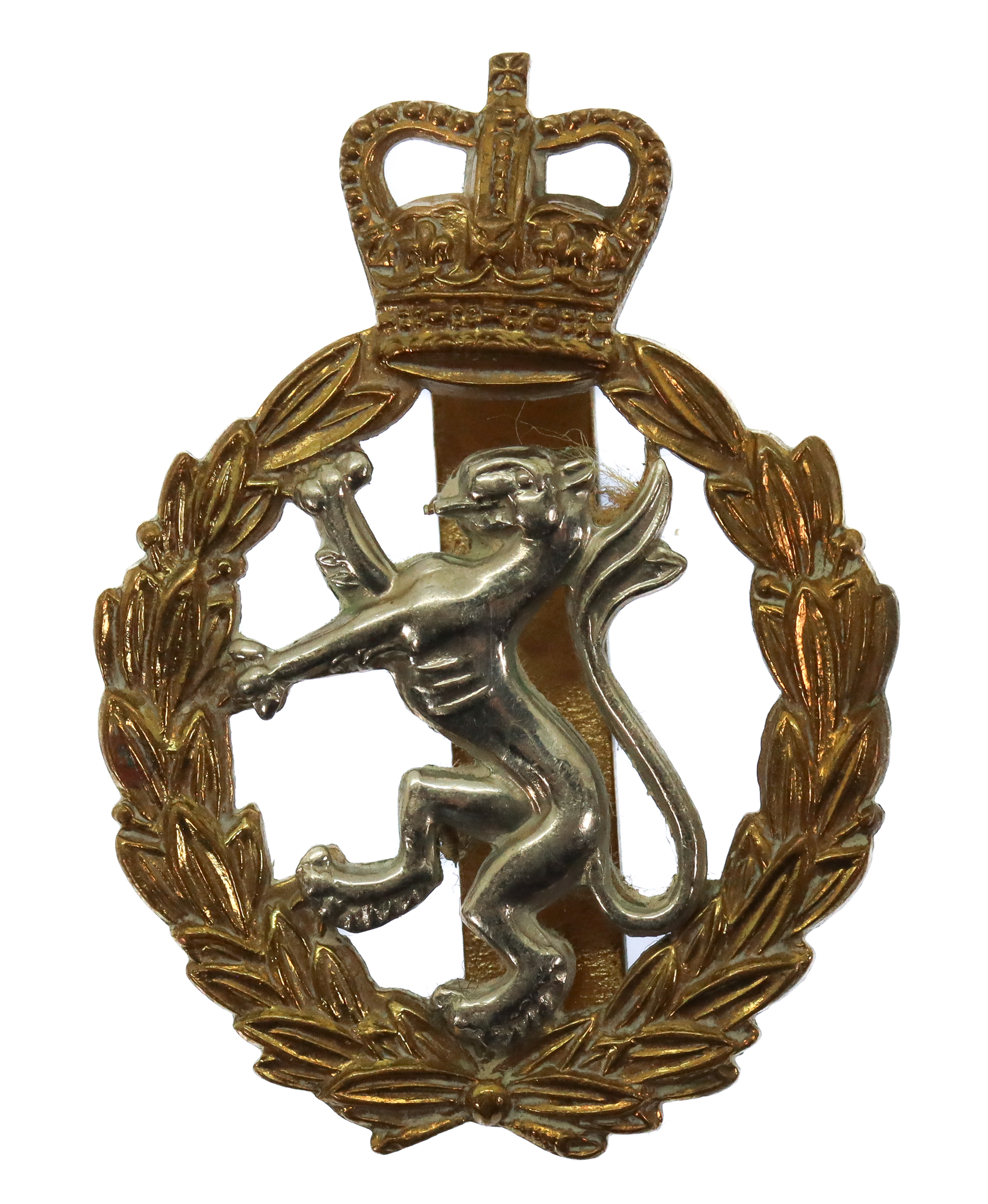 Women's Royal Army Corps (W.R.A.C.) Bi-Metal Cap Badge - Queen's Crown