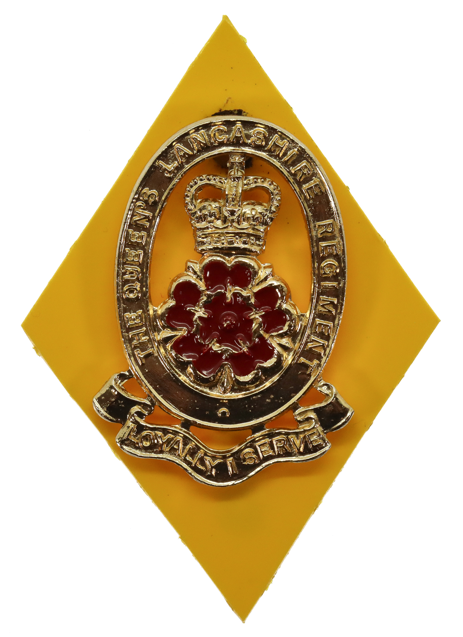 Queen's Lancashire Regiment Anodised (Staybrite) Cap Badge