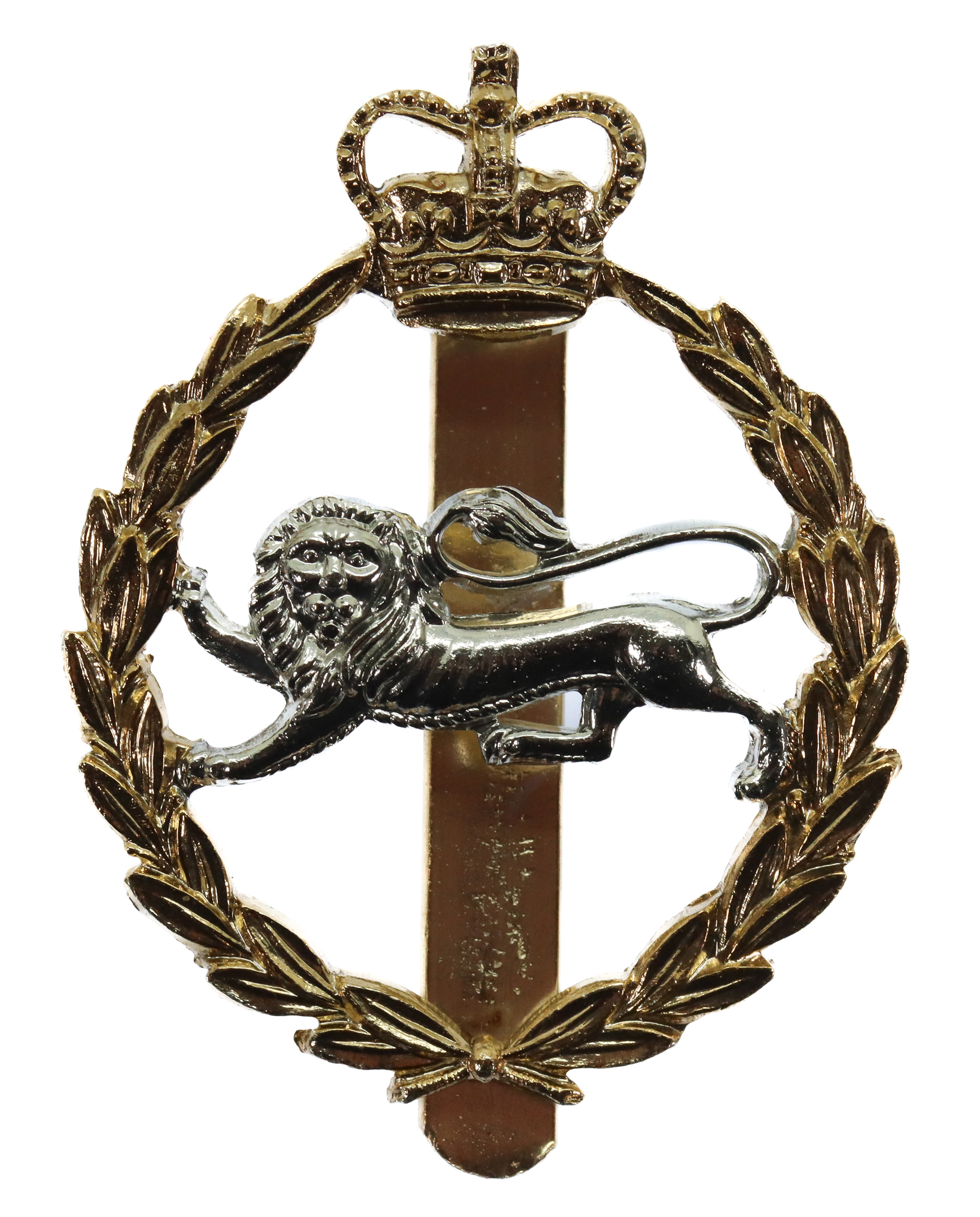 King's Own Royal Border Regiment Anodised (Staybrite) Cap Badge