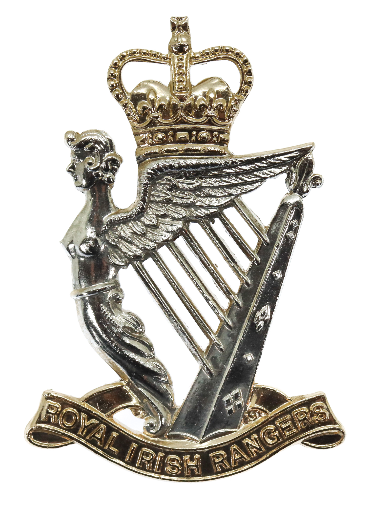 Royal Irish Rangers Anodised (Staybrite) Cap Badge