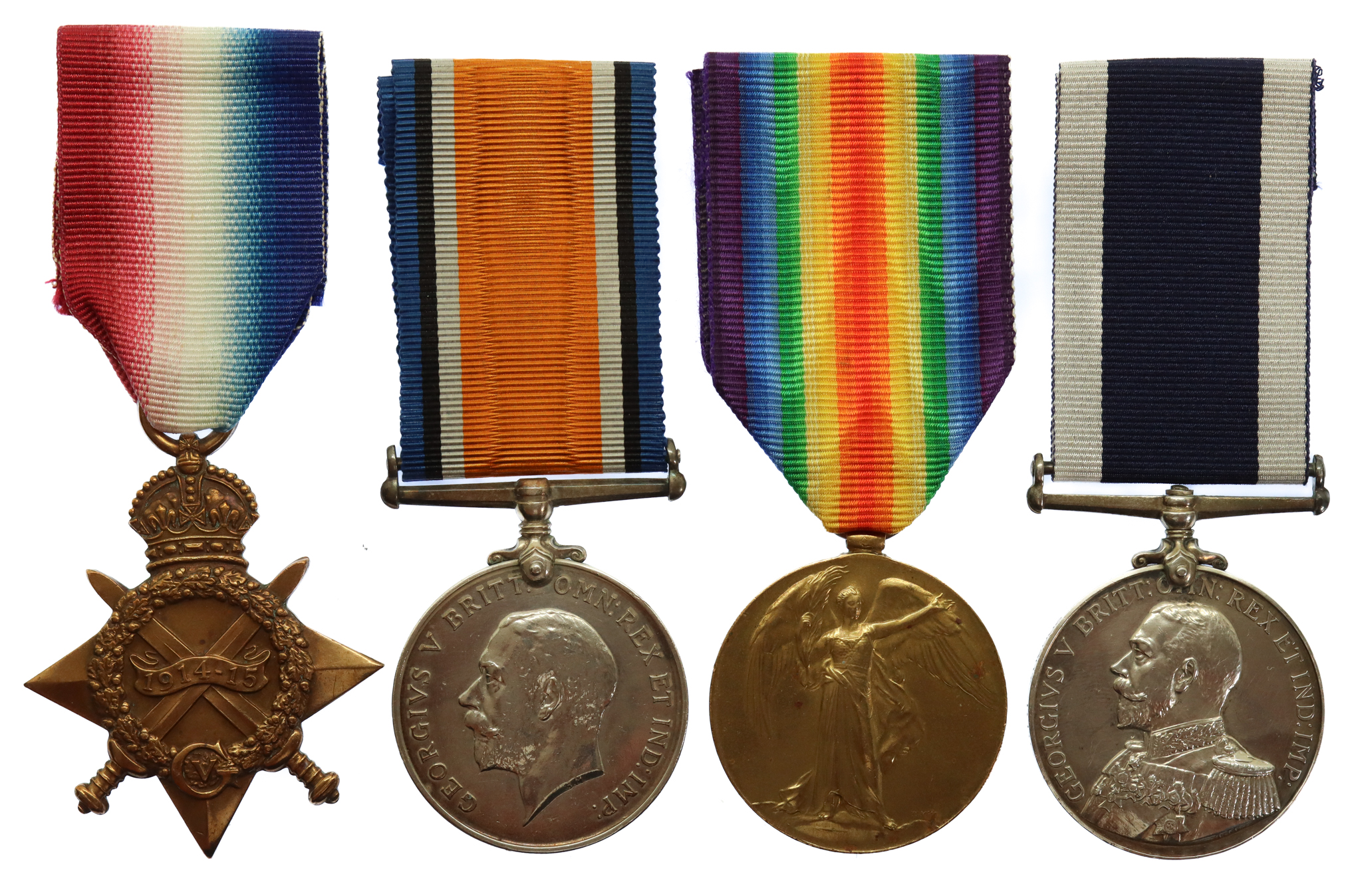 WW1 1914-15 Star Trio and Royal Navy Long Service & Good Conduct Medal Group of Four - Leading Boatman R.D. Cole, Royal Navy & HM Coast Guard