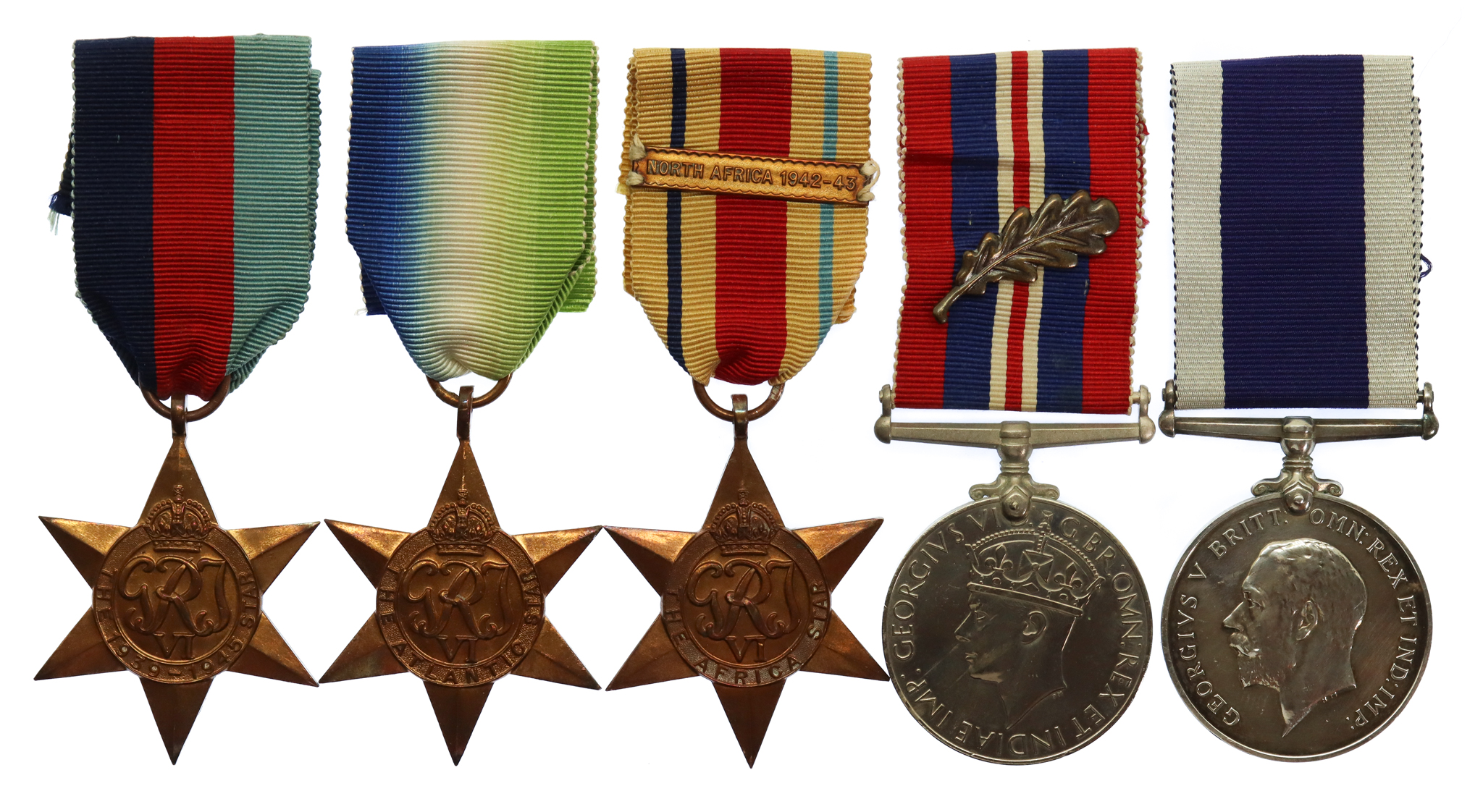 WW2 Mentioned in Despatches (x3) and Royal Navy Long Service & Good Conduct Medal Group of Five with Original Certificate of Service - Temp. Warrant Engineer H.R. Pead, Royal Navy