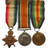 WW1 1914 Mons Star Medal Trio - Pte. R. Hussey, Somerset Light Infantry