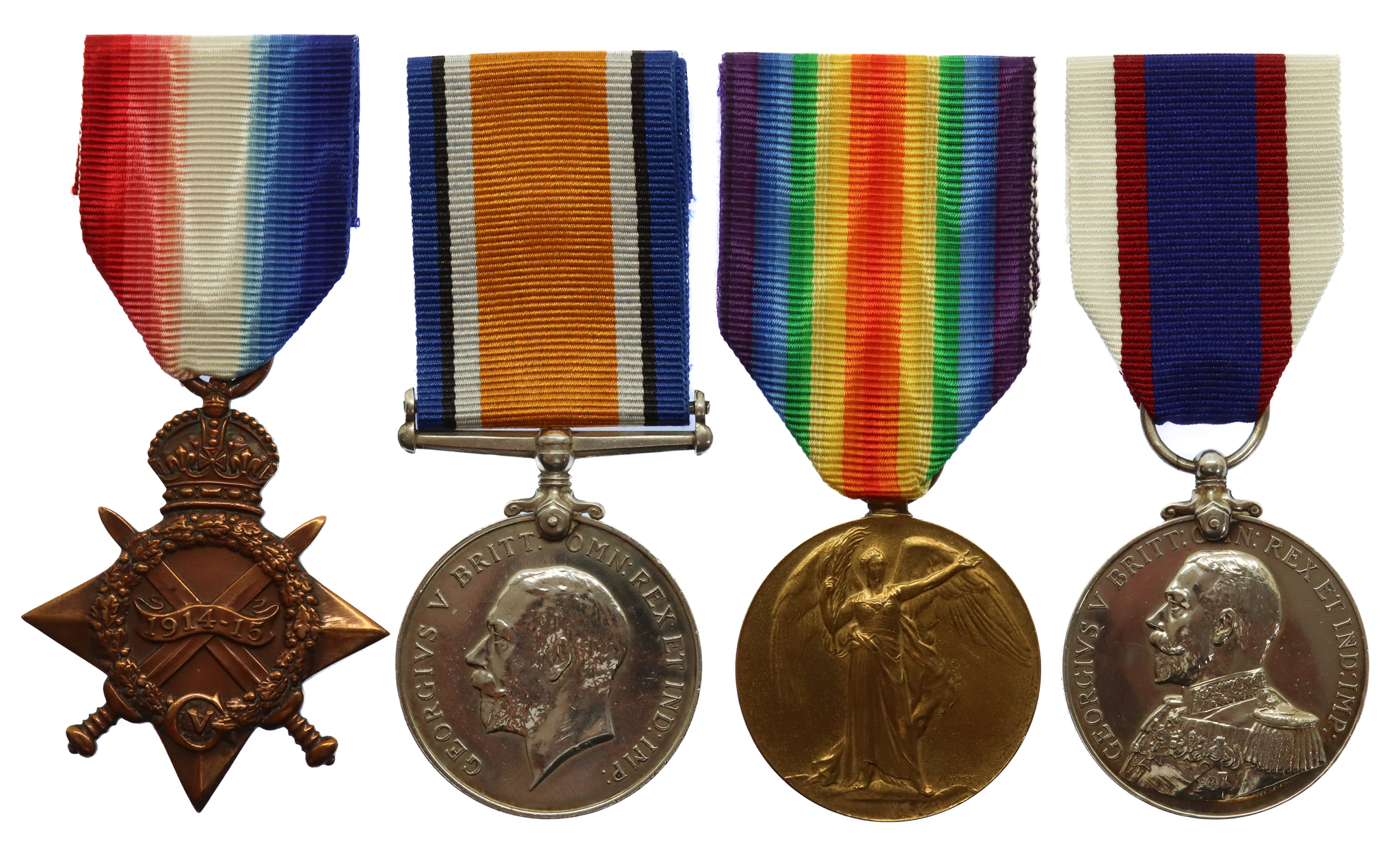 WW1 1914-15 Star Trio and RFR Long Service & Good Conduct Medal Group of Four - Sto.1.Cl. T.W. Malone, Royal Navy & Royal Fleet Reserve