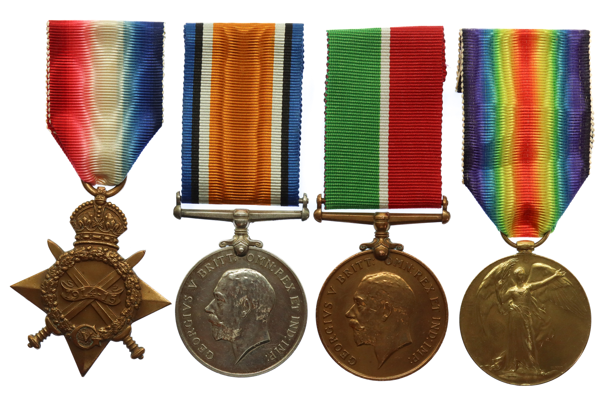  WW1 1914-15 Star, British War Medal, Mercantile Marine War Medal & Victory Medal Group of Four - Eng. Sub Lieutenant T.R. Stuart, Royal Naval Reserve