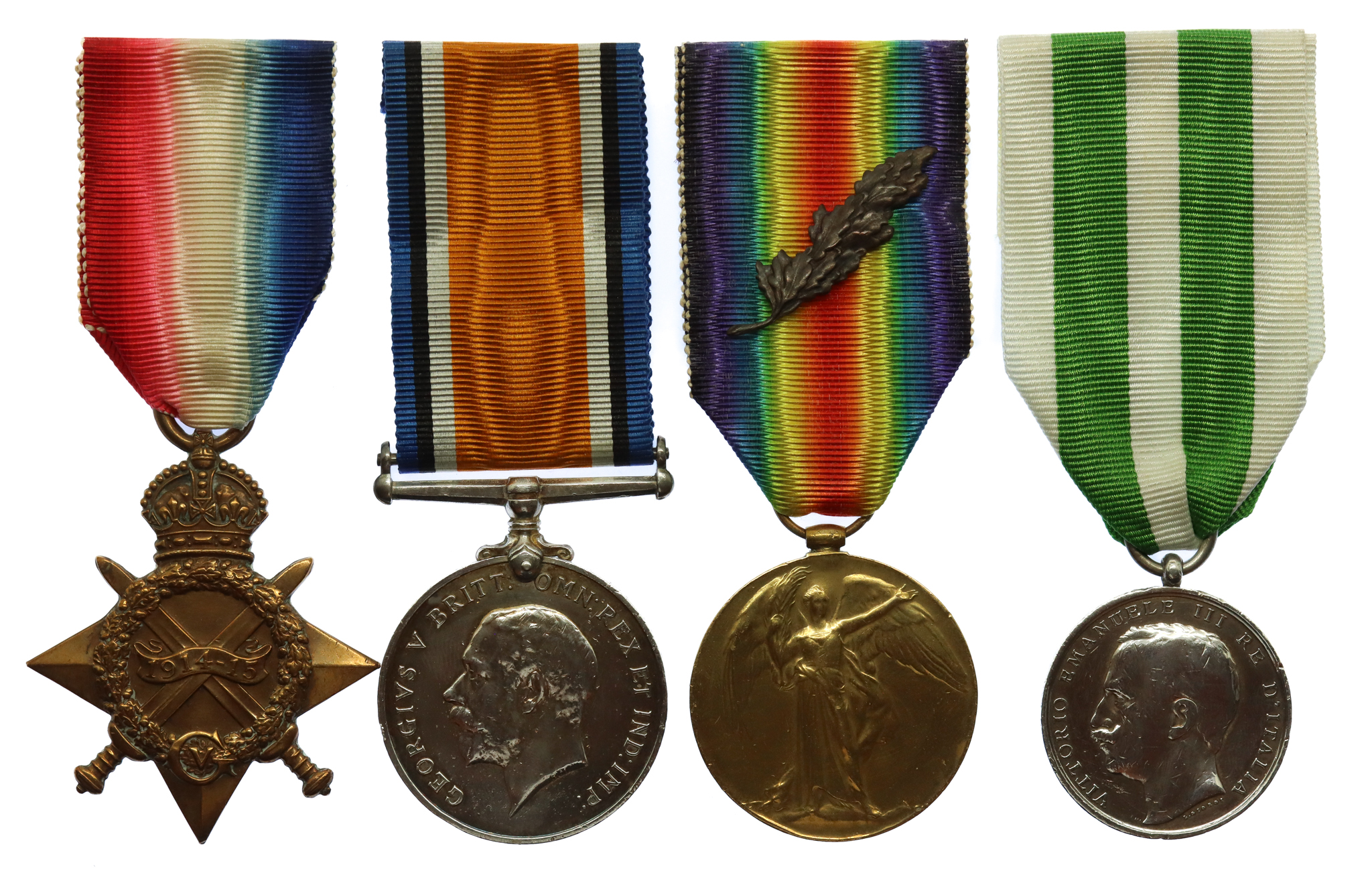 WW1 North Russia Mentioned in Despatches and Messina Earthquake Medal Group of Four - Signalman A.E. Weston, Royal Navy