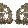 Pair of Middlesex Regiment Officer's Silver Collar Badges