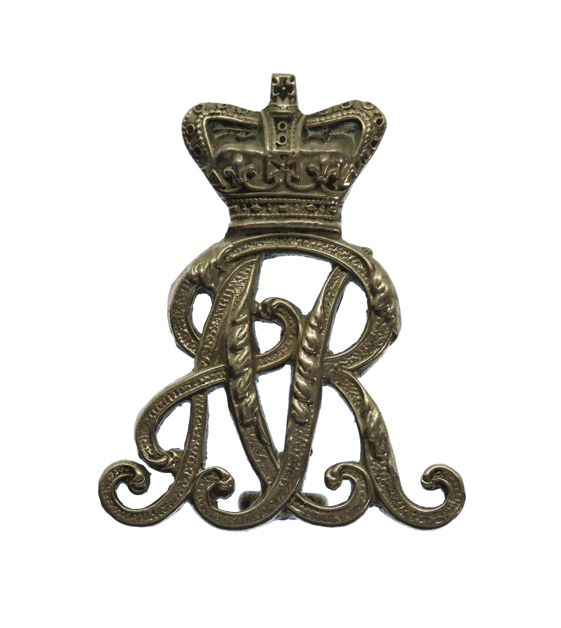 Queen's Own Oxfordshire Hussars Officer's Silver Plated Collar Badge