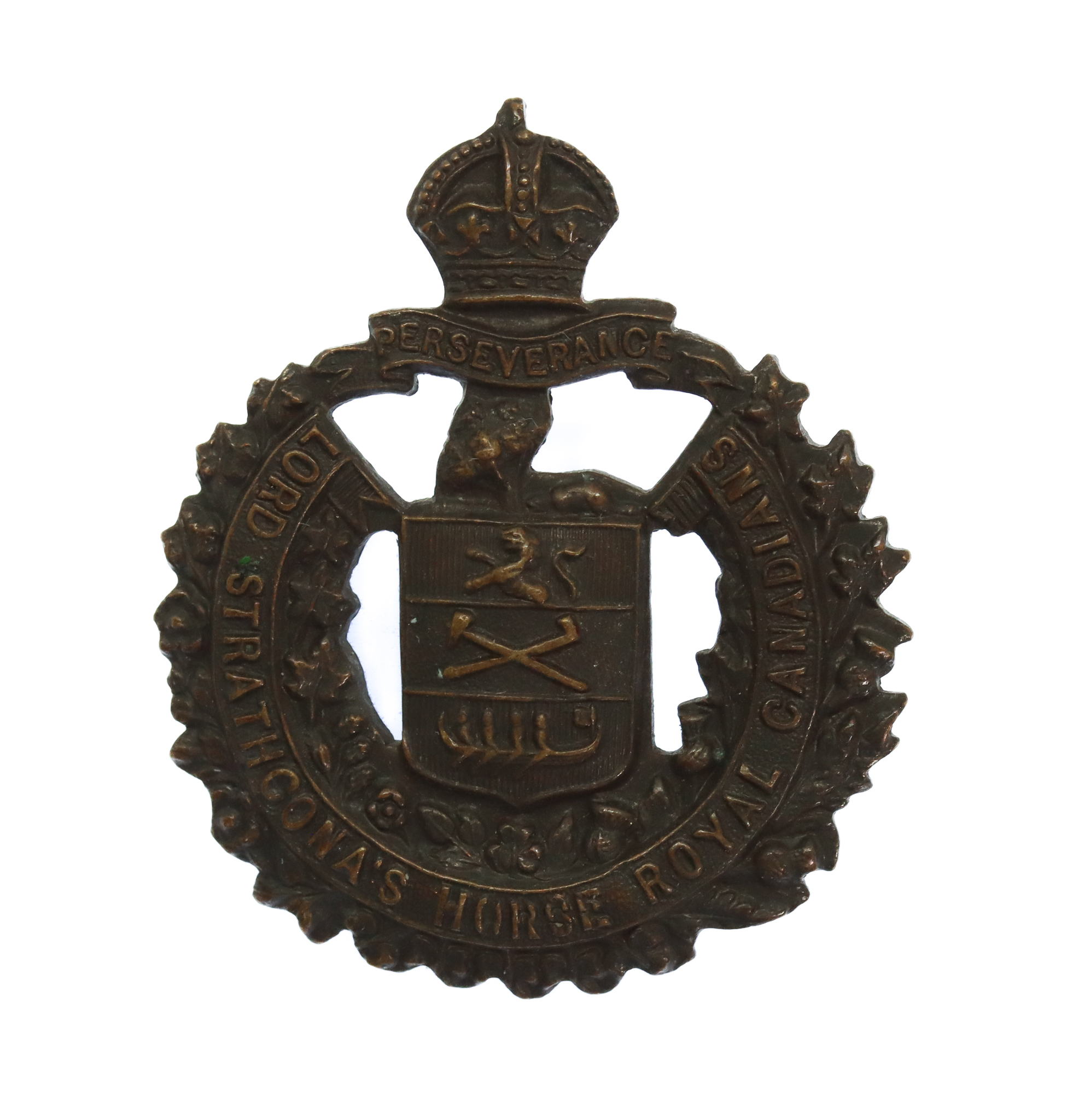 Lord Strathcona's Horse (Royal Canadians) Collar Badge - King's Crown