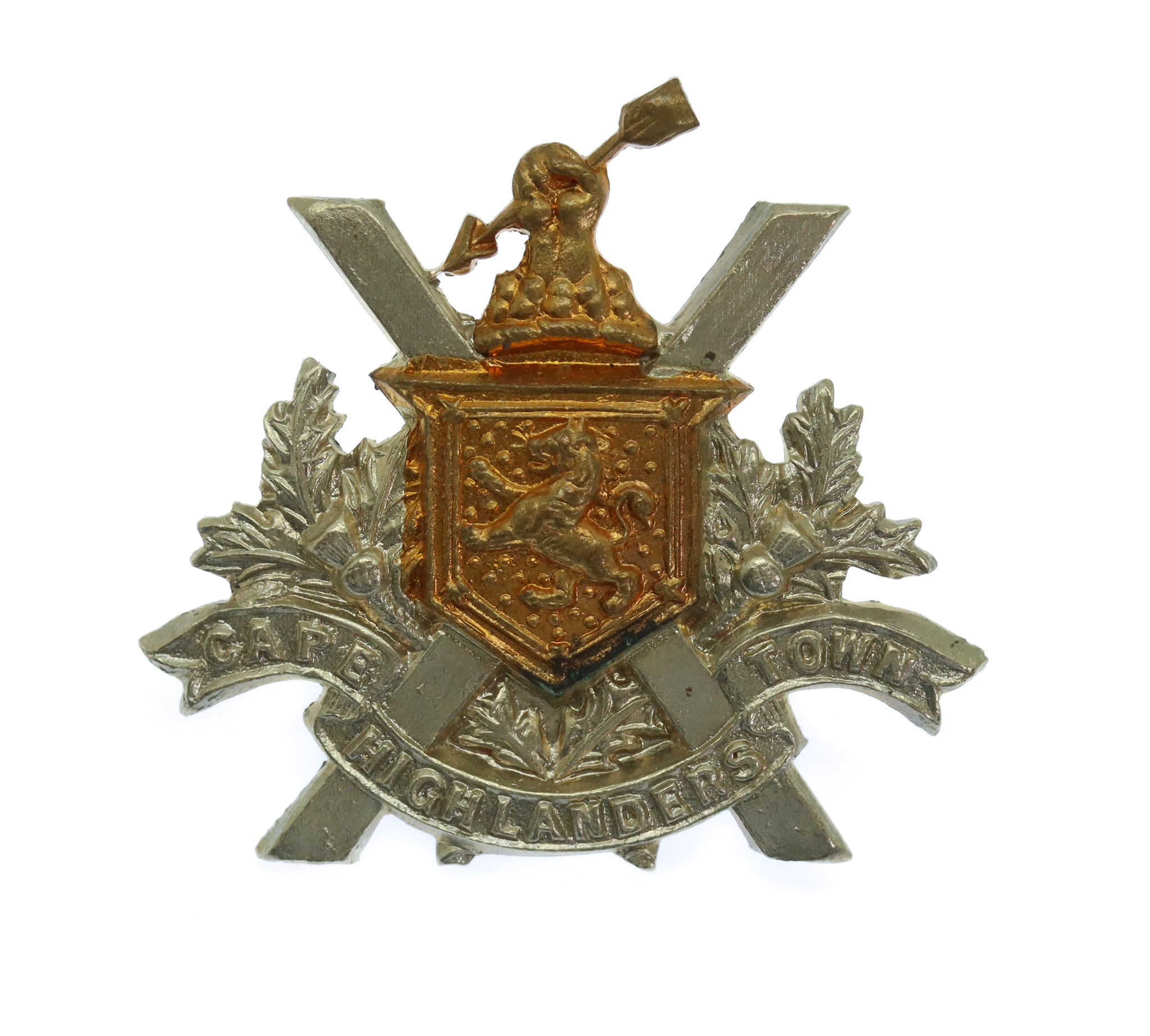South African Cape Town Highlanders Collar Badge 