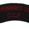 Brockenhurst School C.C.F. Cloth Shoulder Title