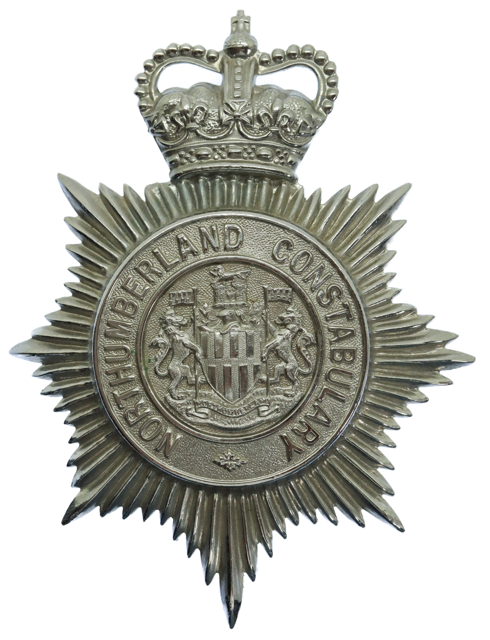 Northumberland Constabulary Helmet Plate - Queen's Crown