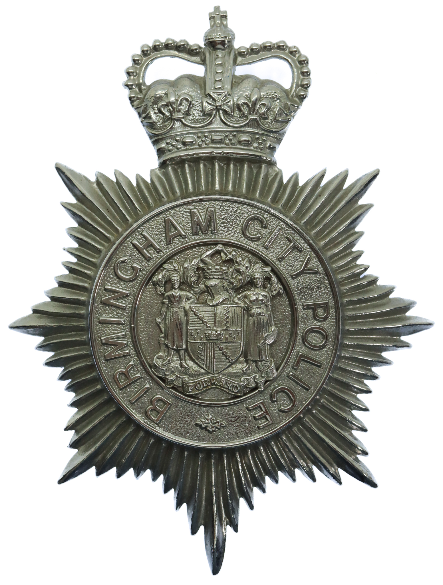 Birmingham City Police Helmet Plate - Queen's Crown
