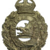 Bradford City Police White Metal Wreath Helmet Plate - King's Crown