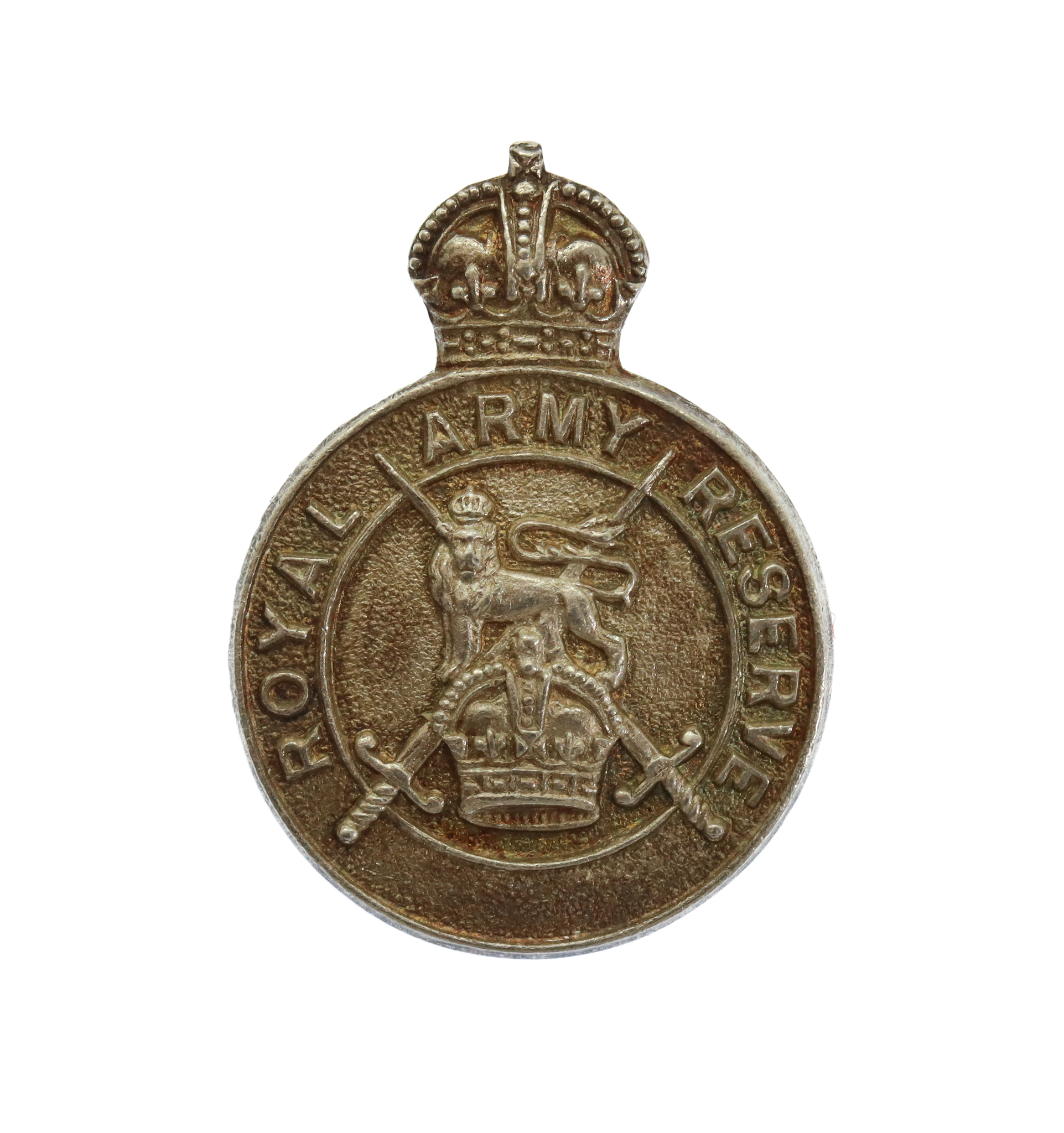 Royal Army Reserve 1938 Hallmarked Silver Lapel Badge 