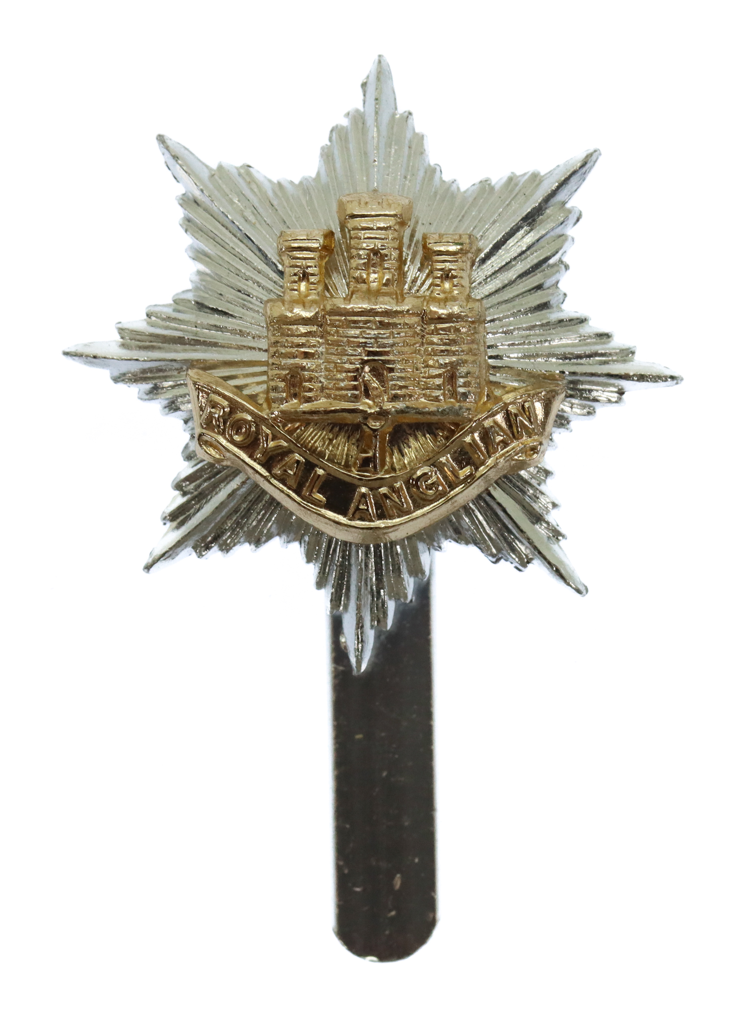 Royal Anglian Regiment Anodised (Staybrite) Cap Badge