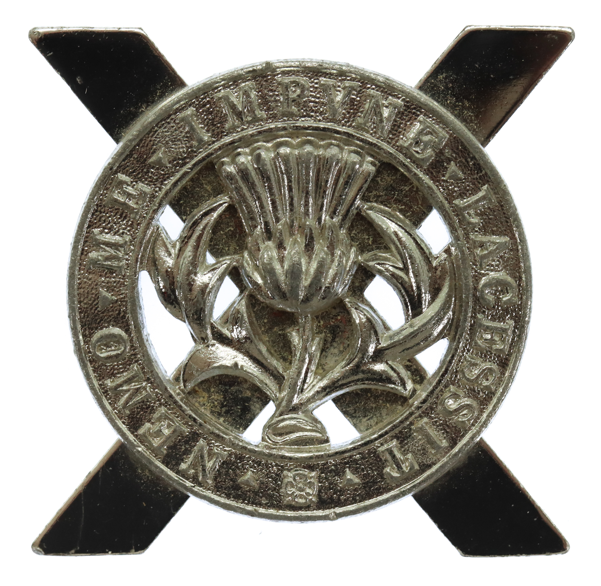Lowland Brigade Anodised (Staybrite) Cap Badge