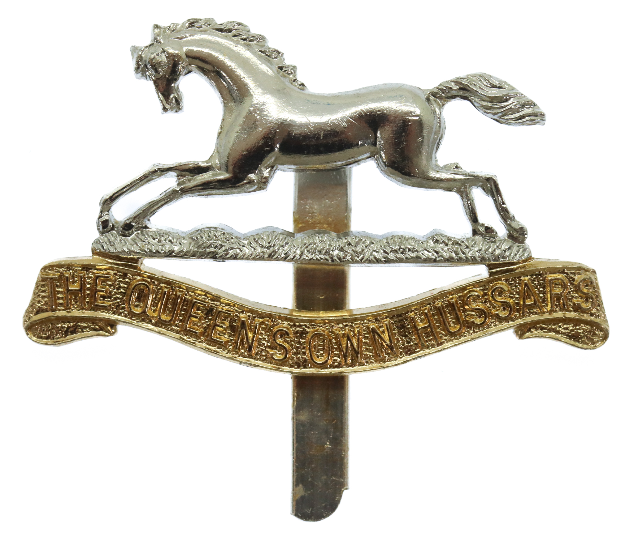 The Queen's Own Hussars Anodised (Staybrite) Cap Badge