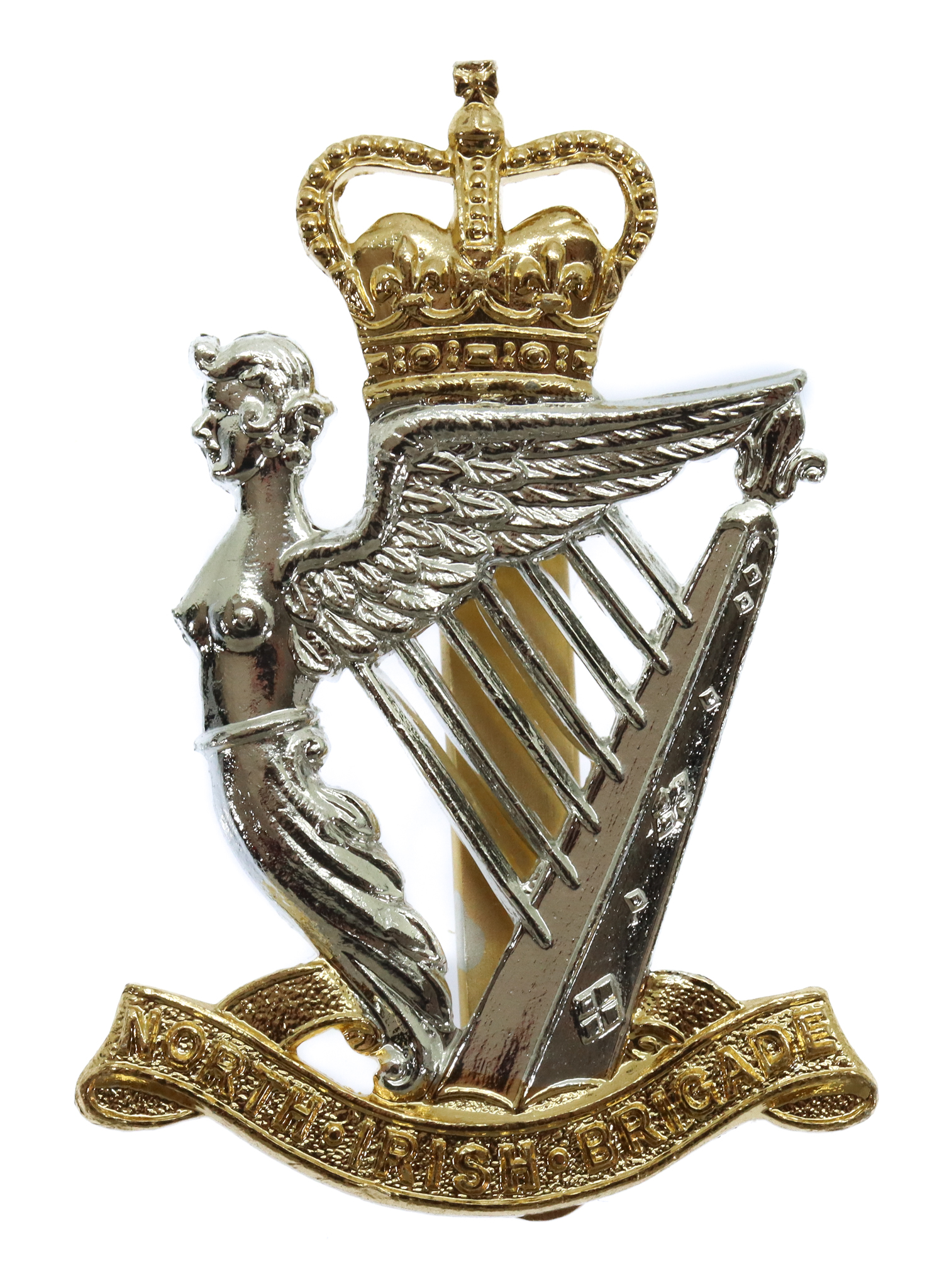 North Irish Brigade Anodised (Staybrite) Cap Badge