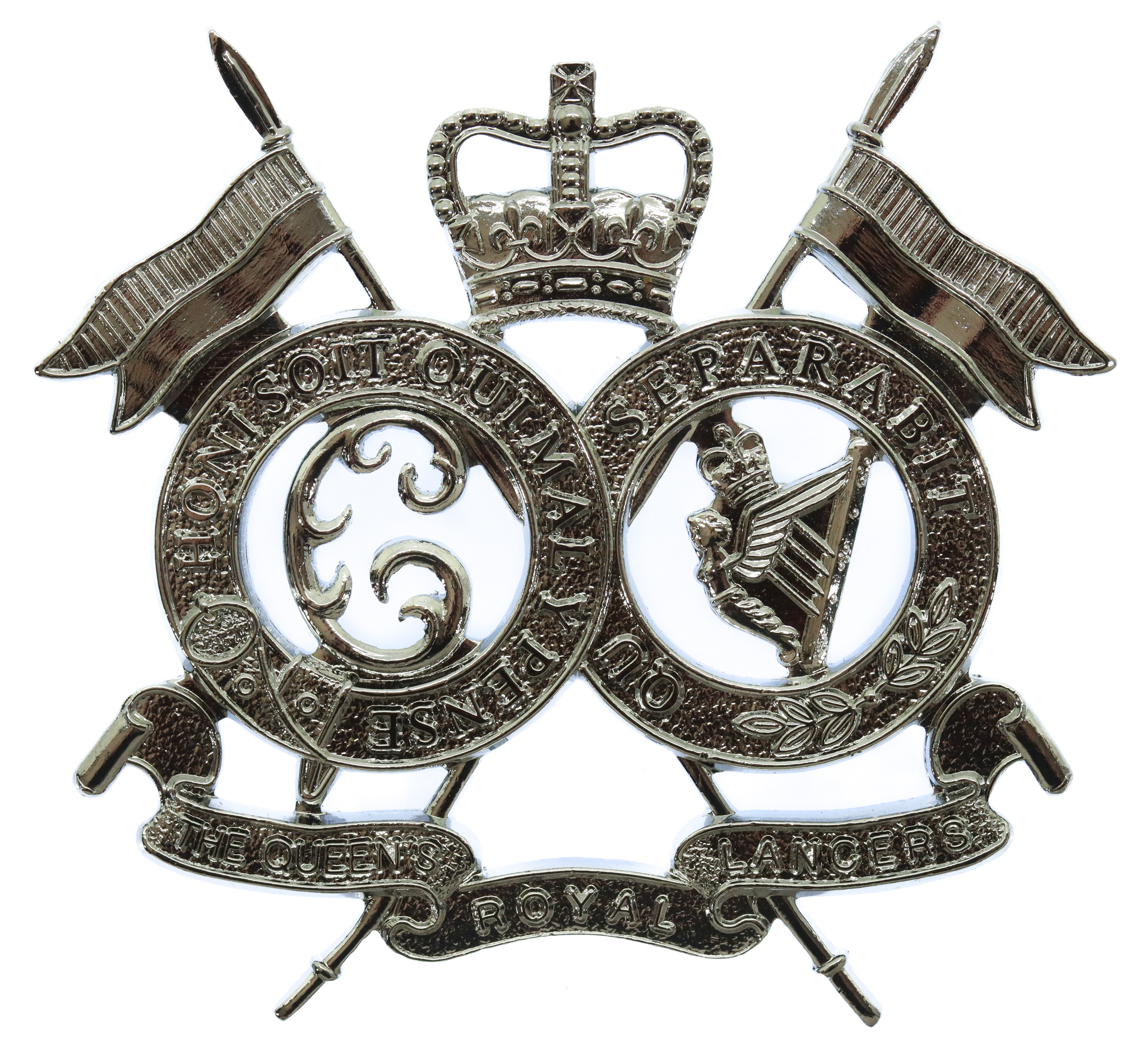 Royal Lancers Chrome Pouch Badge