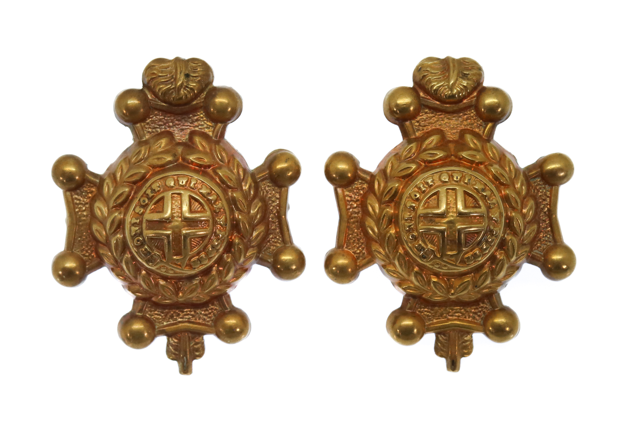 Pair of Royal Sussex Regiment Collar Badges