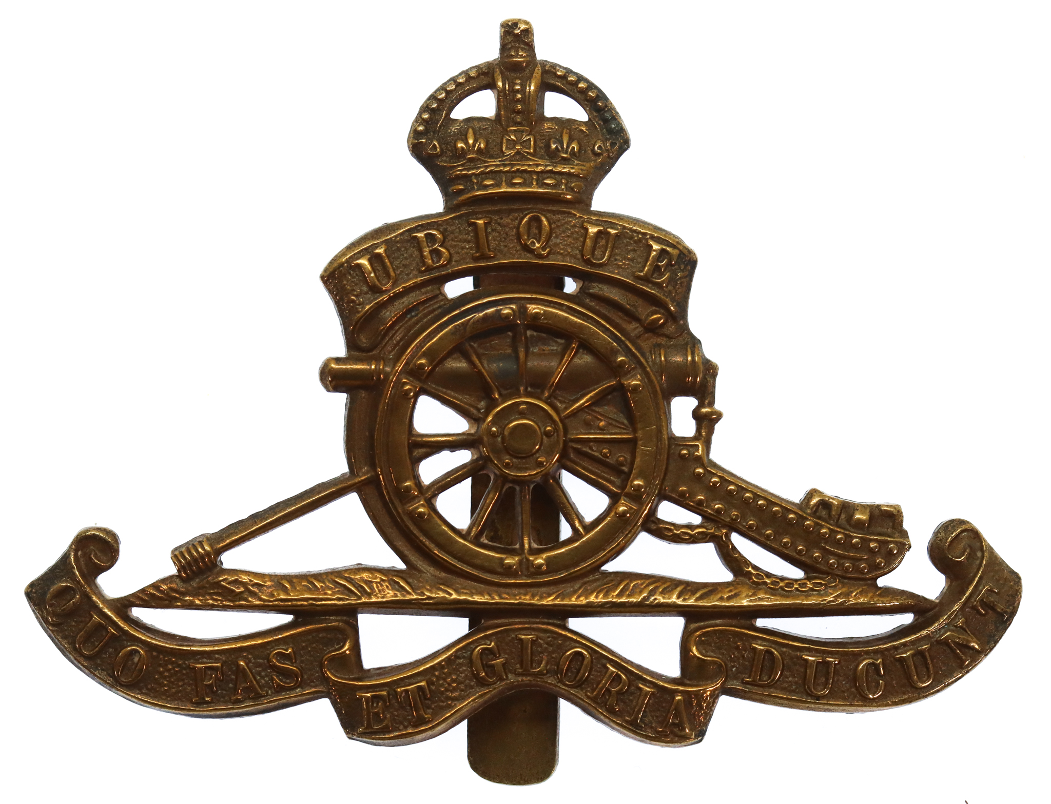 Royal Artillery Cap Badge - King's Crown