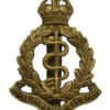Royal Army Medical Corps (R.A.M.C.) Brass Cap Badge - King's Crown