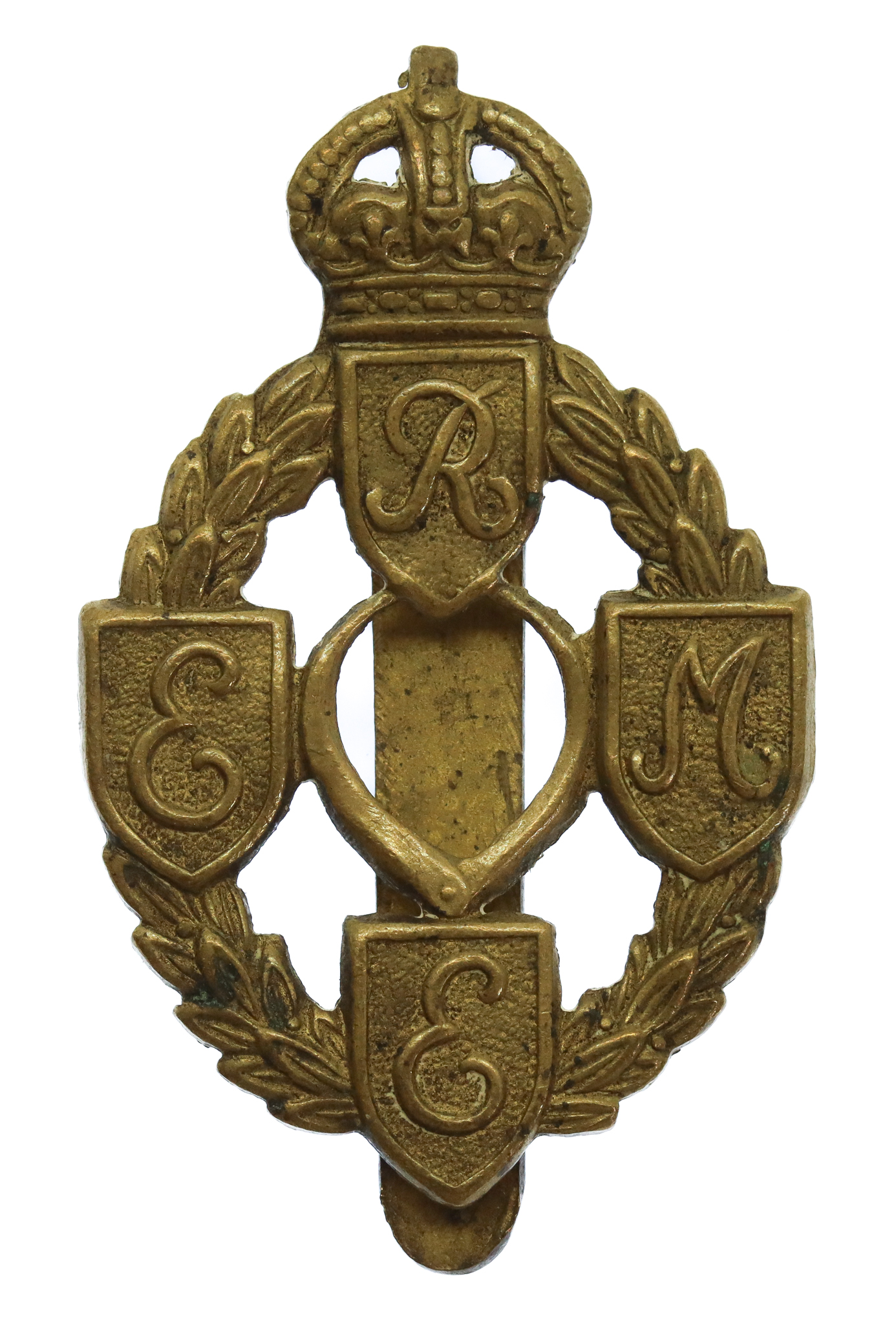 Royal Electrical & Mechanical Engineers (R.E.M.E.) Cap Badge - King's Crown (1st Pattern)