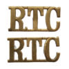 Pair of Royal Tank Corps (R.T.C.) Shoulder Titles