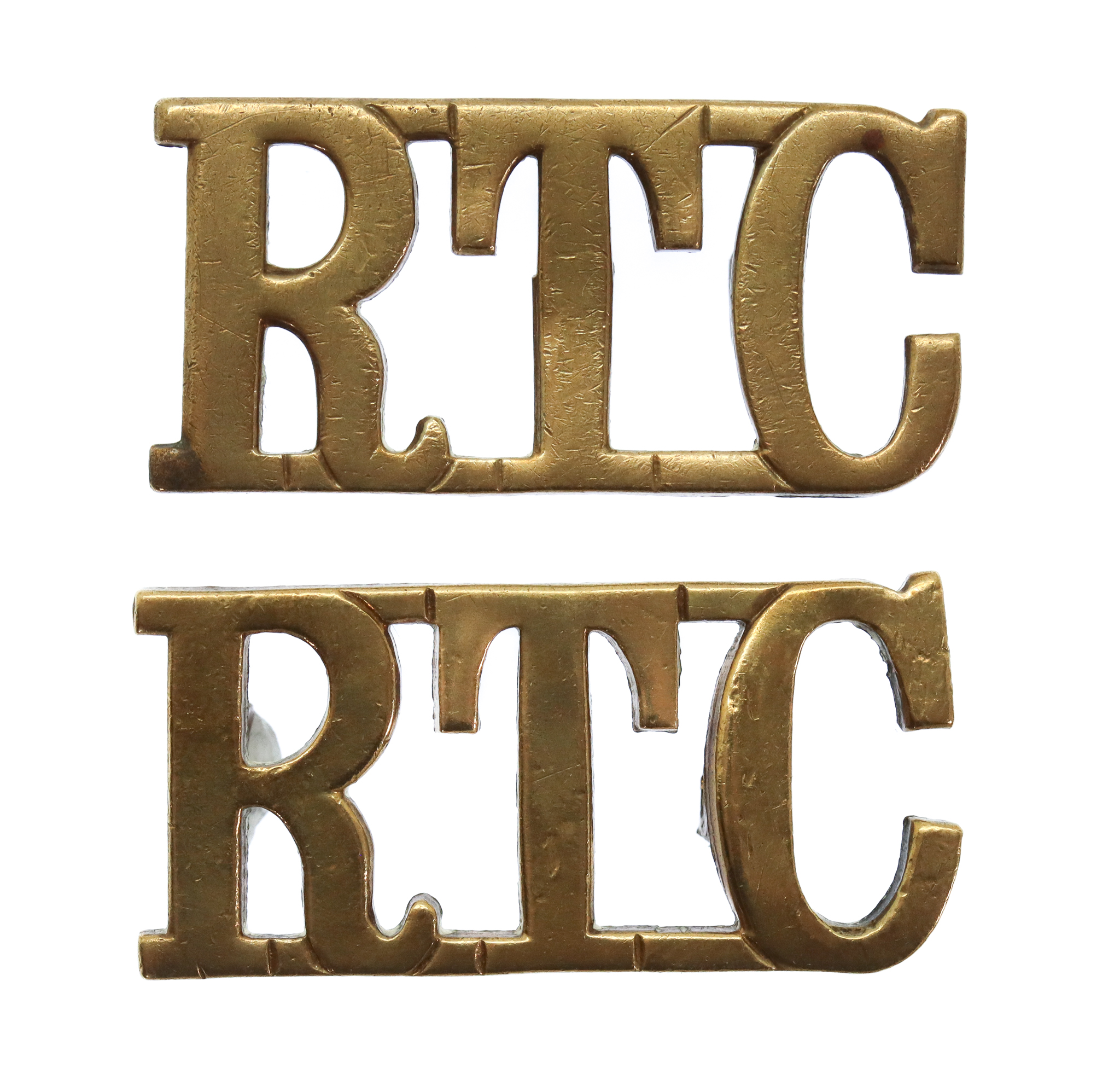 Pair of Royal Tank Corps (R.T.C.) Shoulder Titles