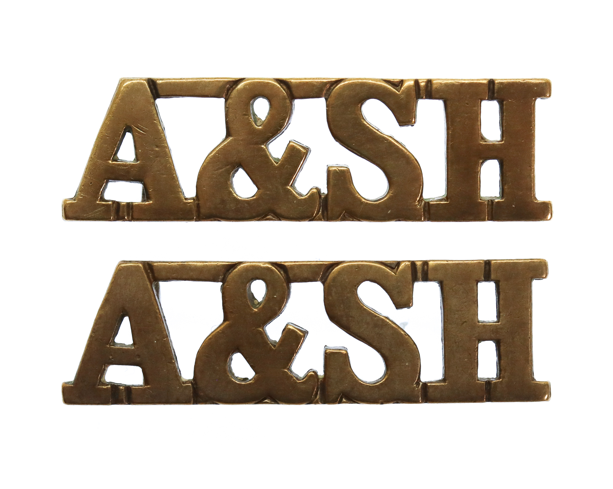 Pair of Argyll & Sutherland Highlanders (A & SH) Shoulder Titles