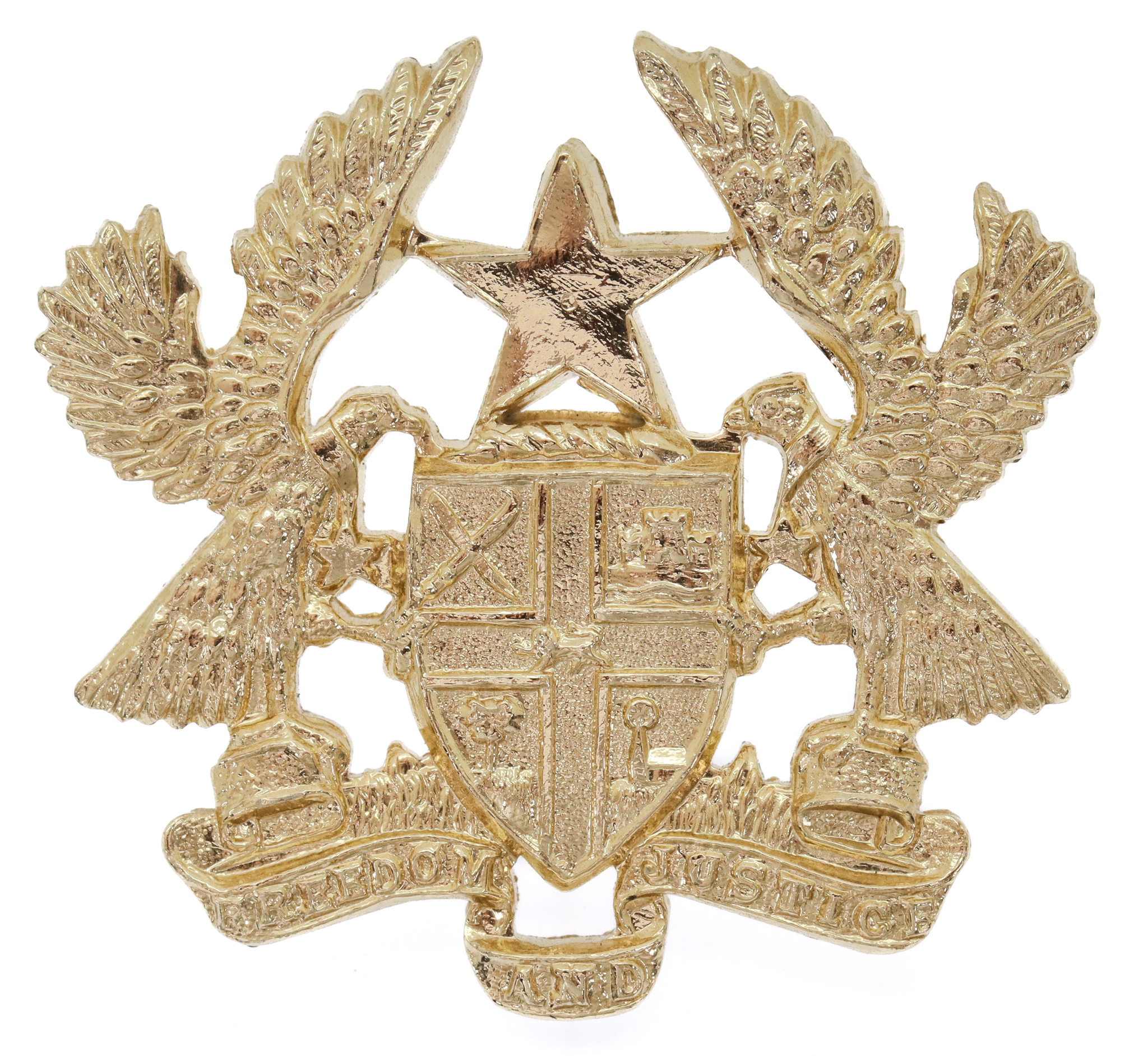 Ghana Army Anodised (Staybrite) Cap Badge