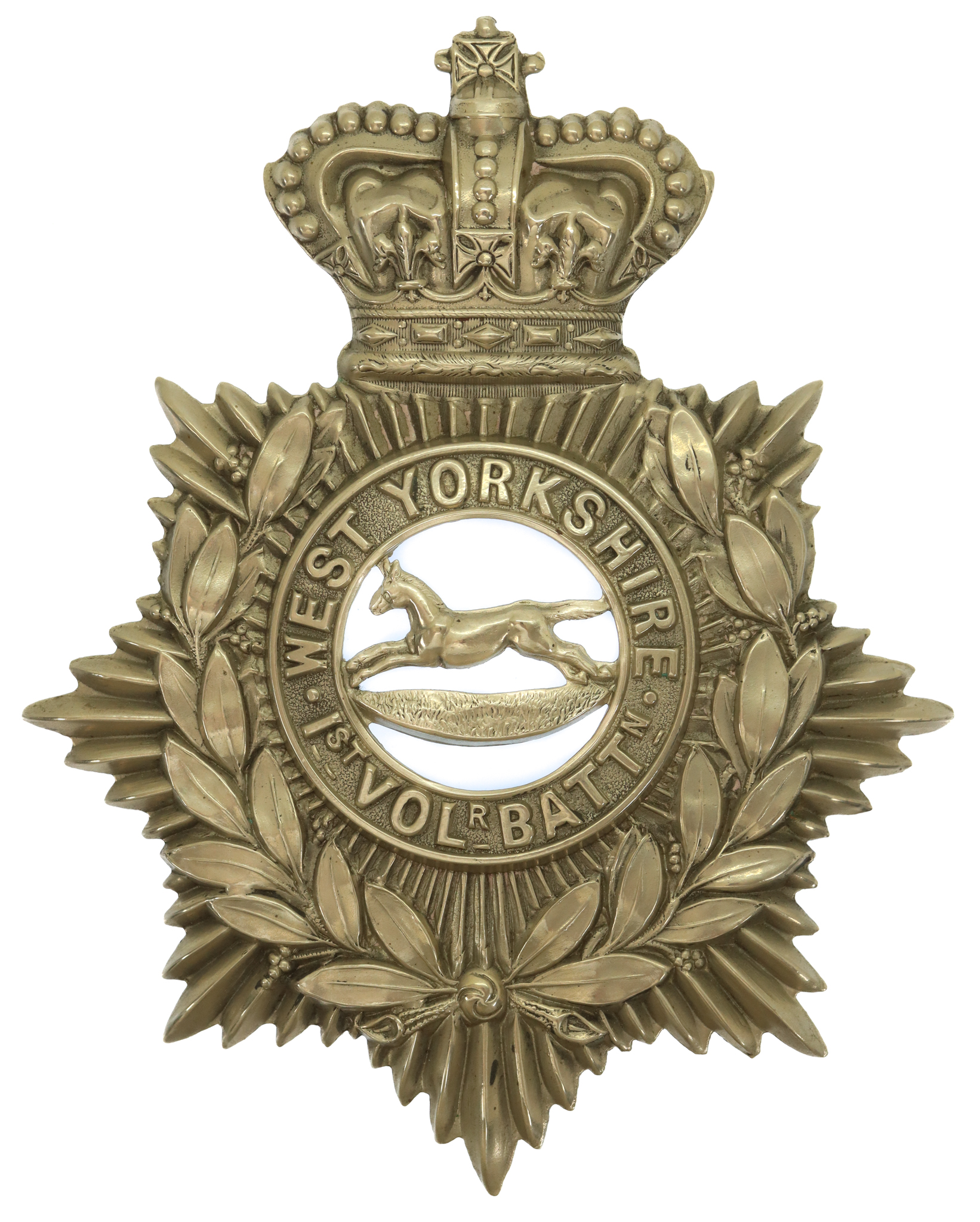 Victorian 1st Volunteer Bn. West Yorkshire Regiment Helmet Plate