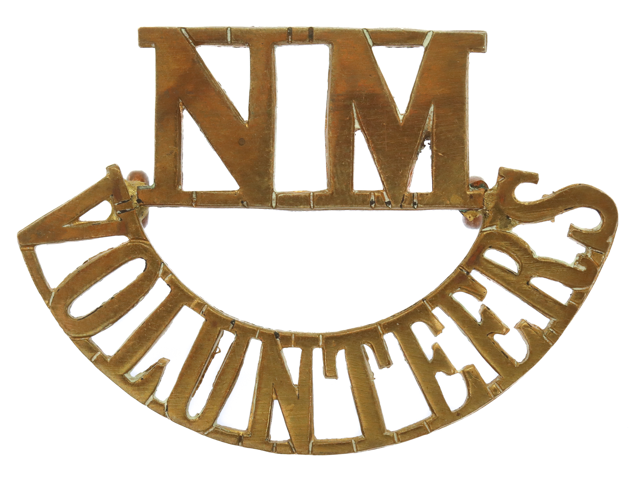 WW1 National Motor Volunteers VTC (NM/VOLUNTEERS) Shoulder Title