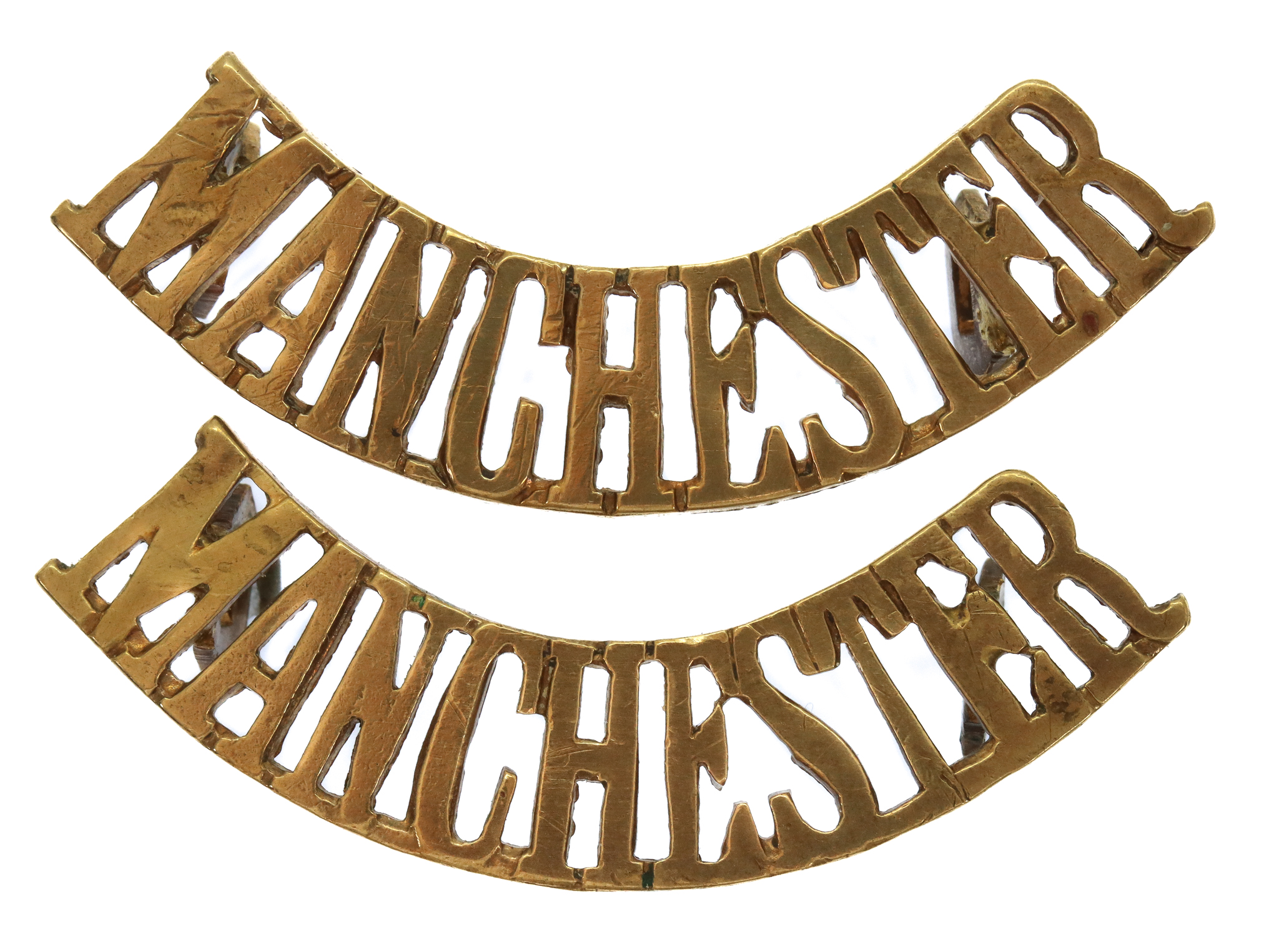 Pair of Manchester Regiment (MANCHESTER) Shoulder Titles