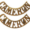 Pair of Queen's Own Cameron Highlanders (CAMERON) Shoulder Titles
