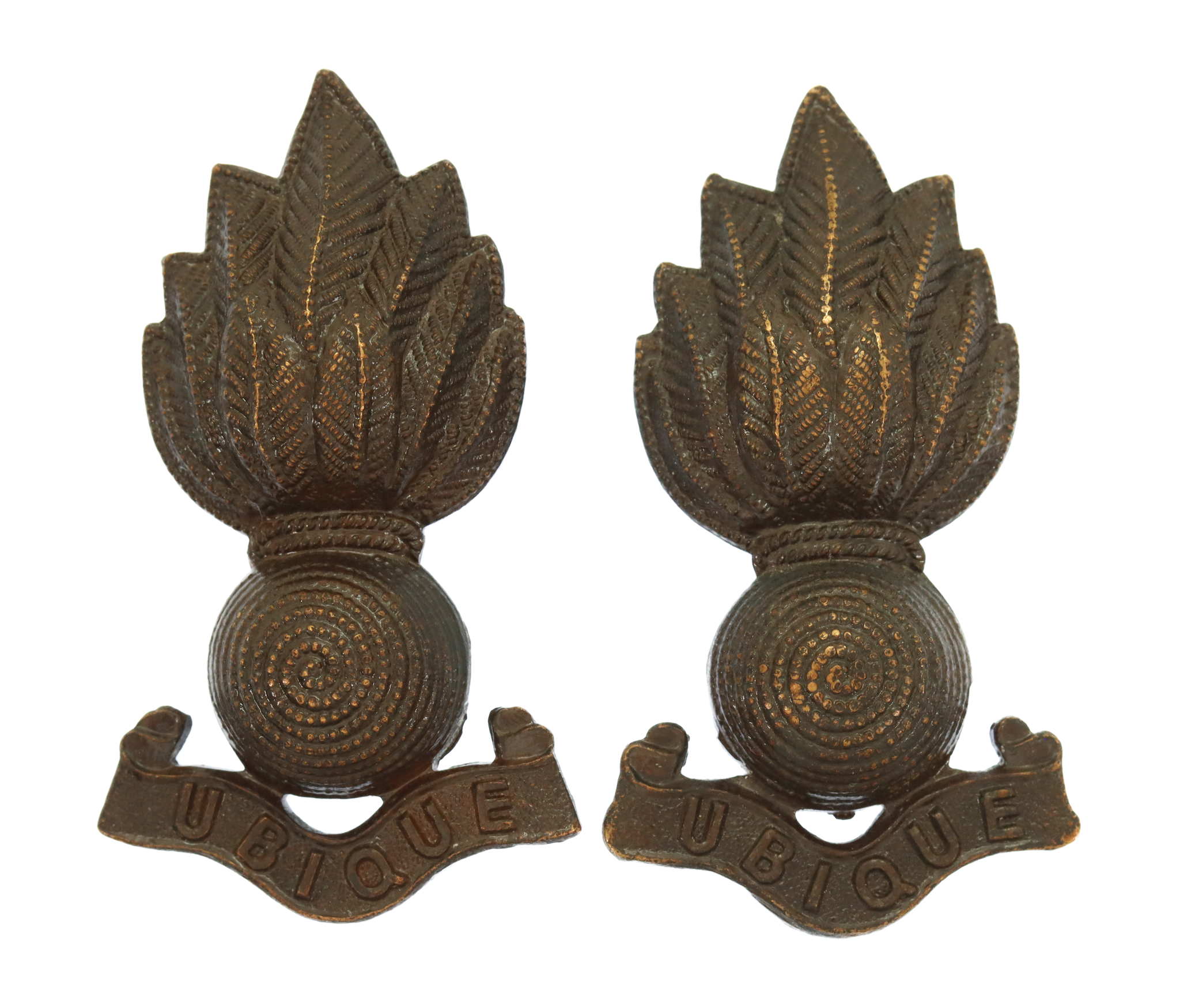 Pair of Royal Engineers Officer's Service Dress Collar Badges