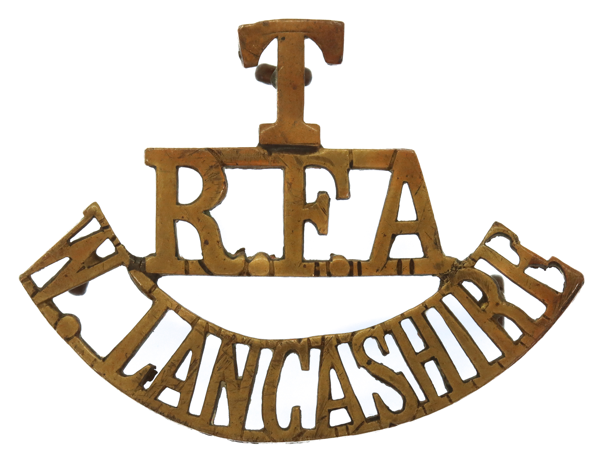 West Lancashire Territorials Royal Field Artillery (T/R.F.A./W.LANCASHIRE) Shoulder Title