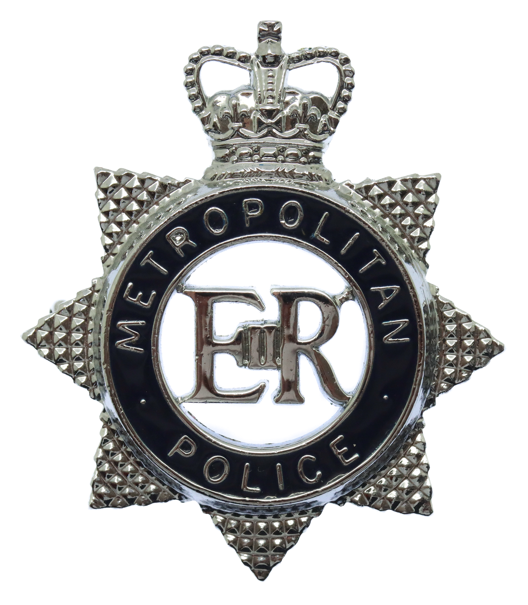 Metropolitan Police Enamelled Cap Badge - Queen's Crown