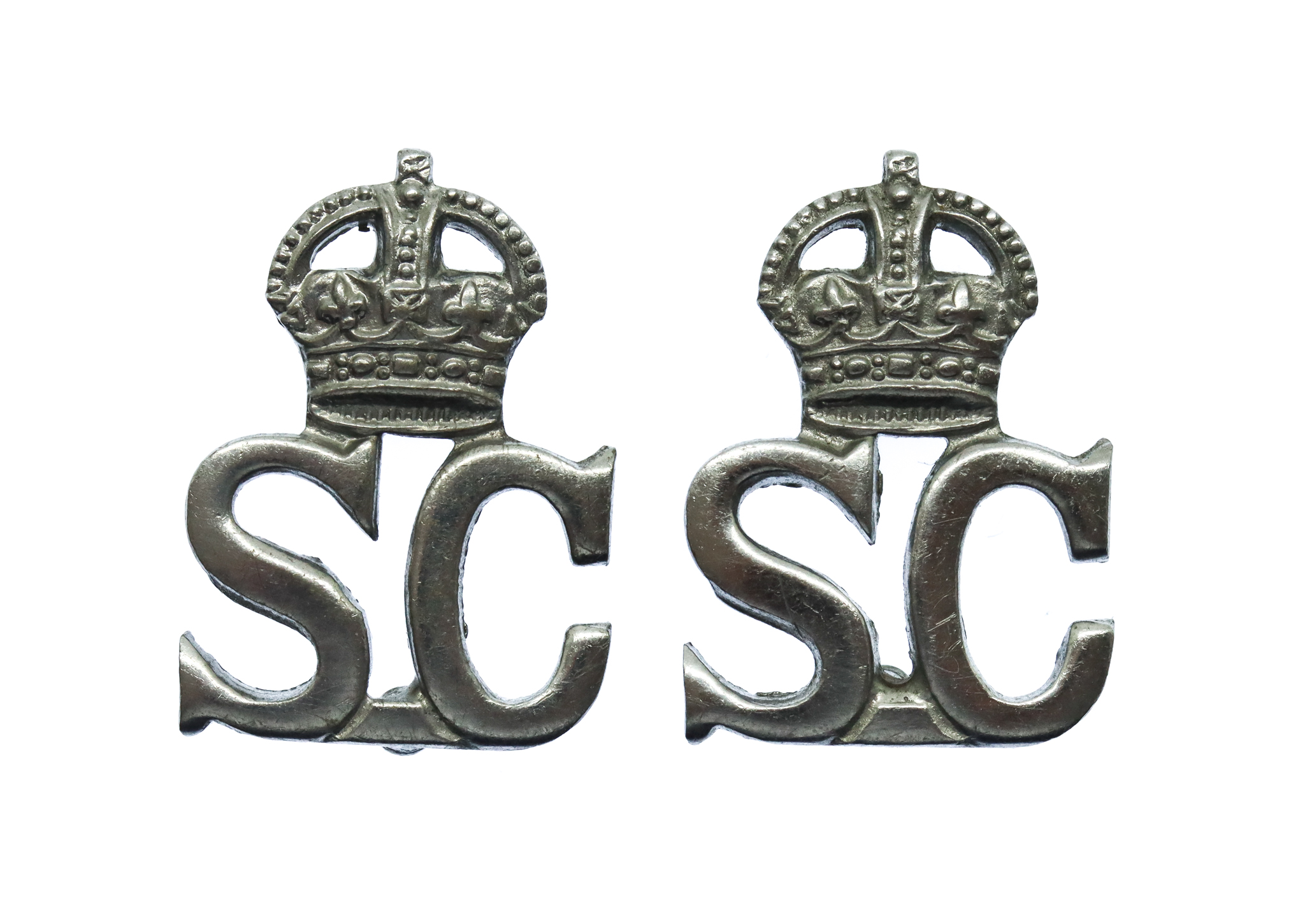 Pair of Special Constabulary Collar Badges - King's Crown